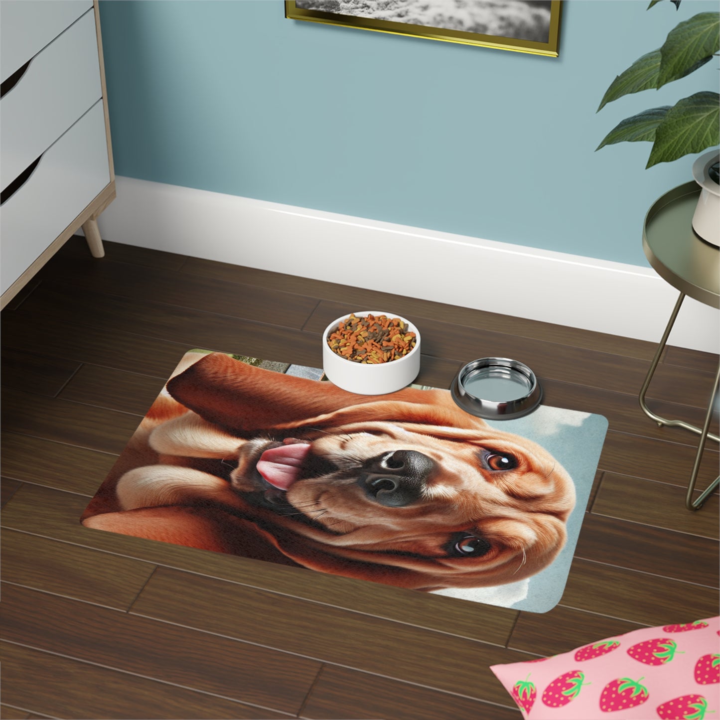 Vertical Pet Food Mat (12x18) - Basset Fauve de Bretagne
