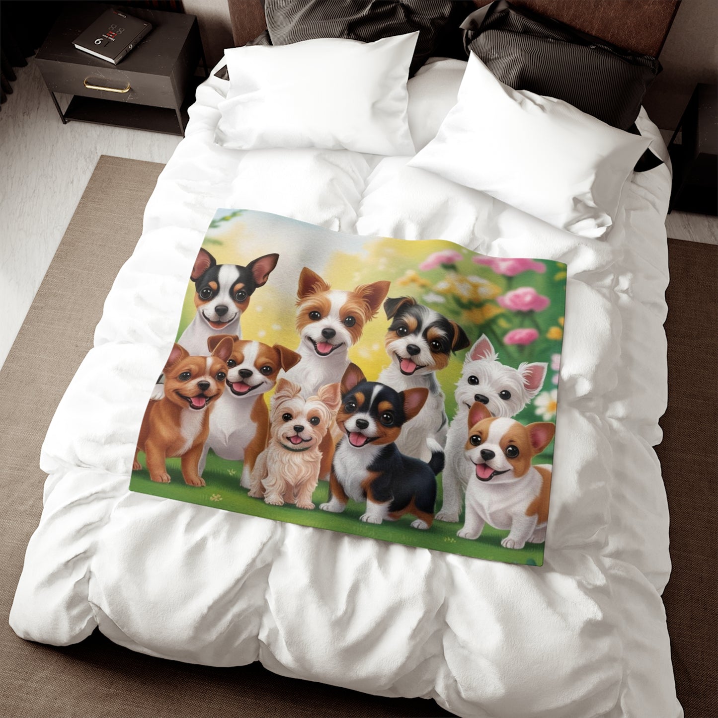 Tiny Dogs Sweatshirt Blanket