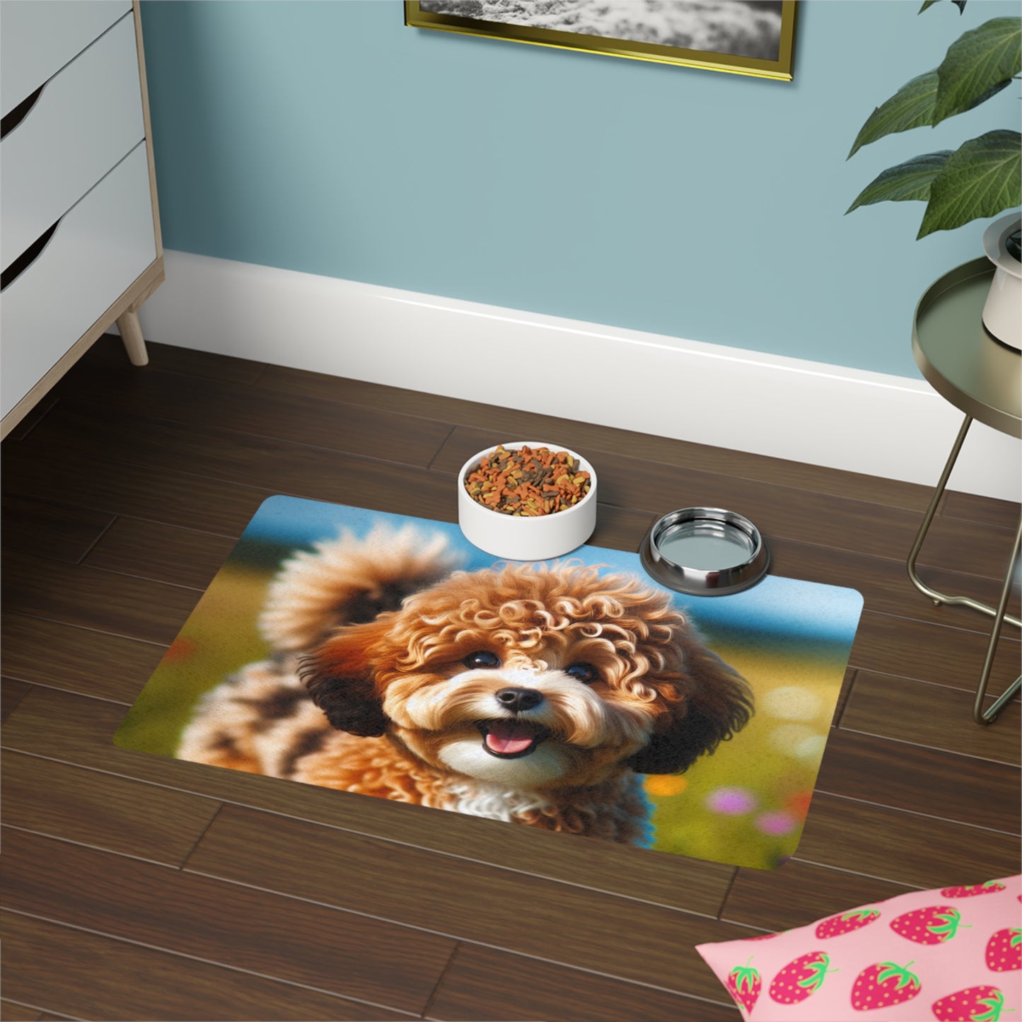 Pet Food Mat (12x18) - Russkaya Tsvetnaya Bolonka