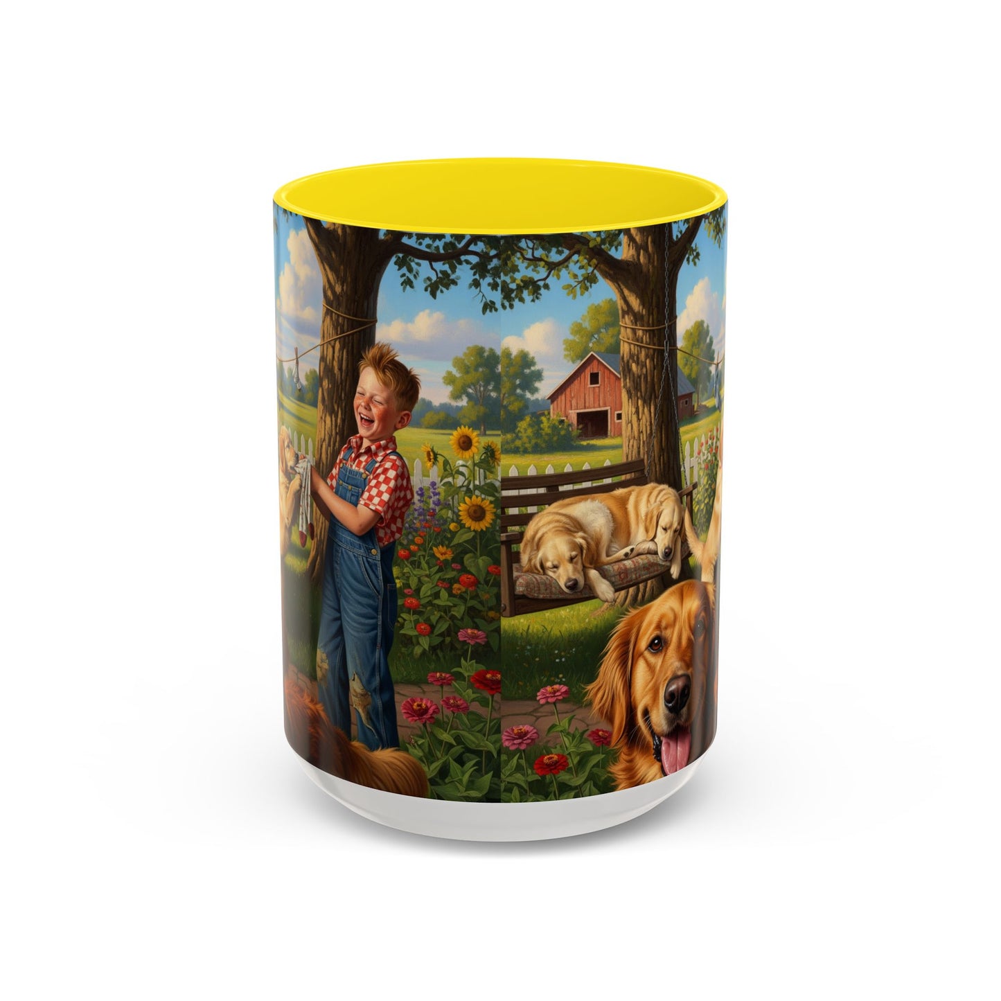 Golden Retriever Accent Coffee Mug - Perfect Gift for Dog Lovers