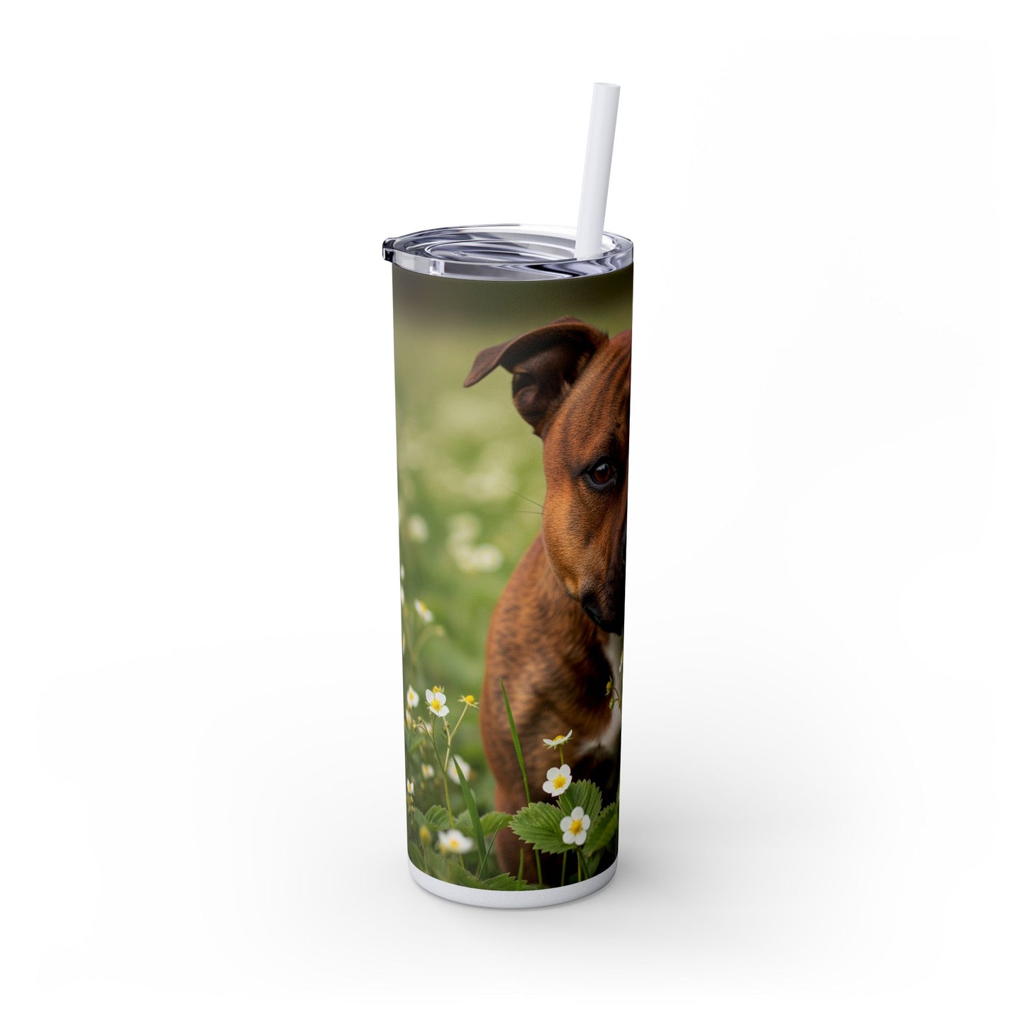 Staffordshire Bull Terrier Tumbler with Straw, 20oz