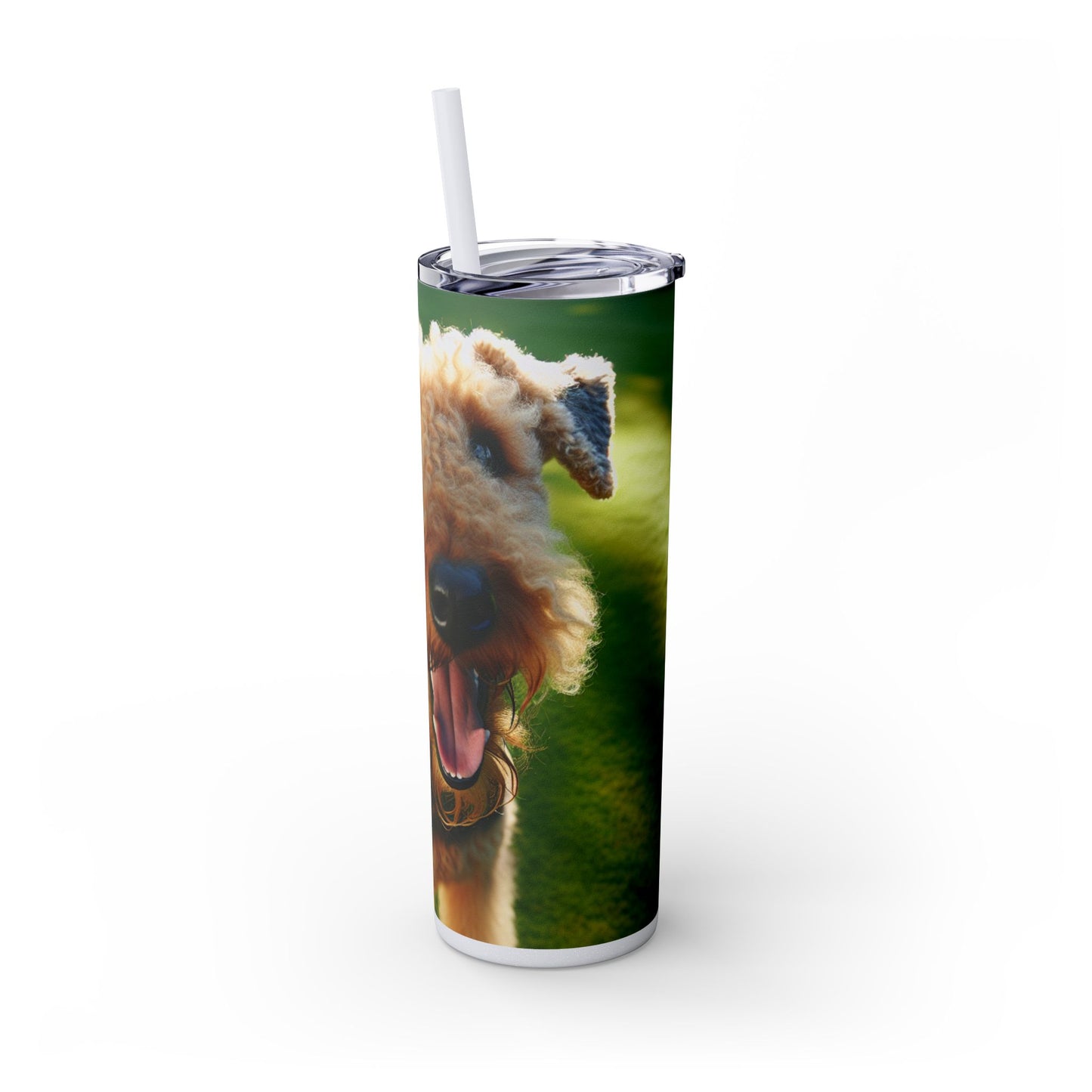 Airedale Terrier Tumbler with Straw, 20oz