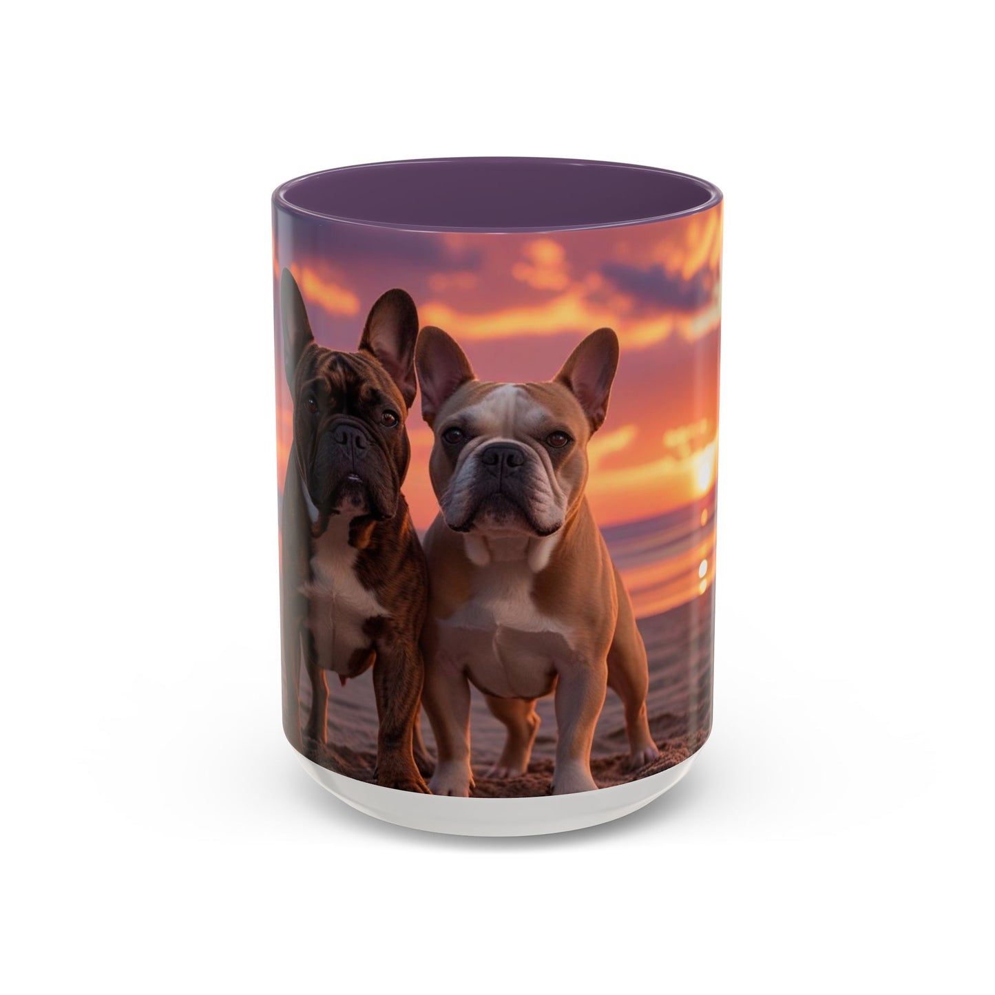 French Bulldog Love Accent Coffee Mug - Perfect Gift for Dog Lovers
