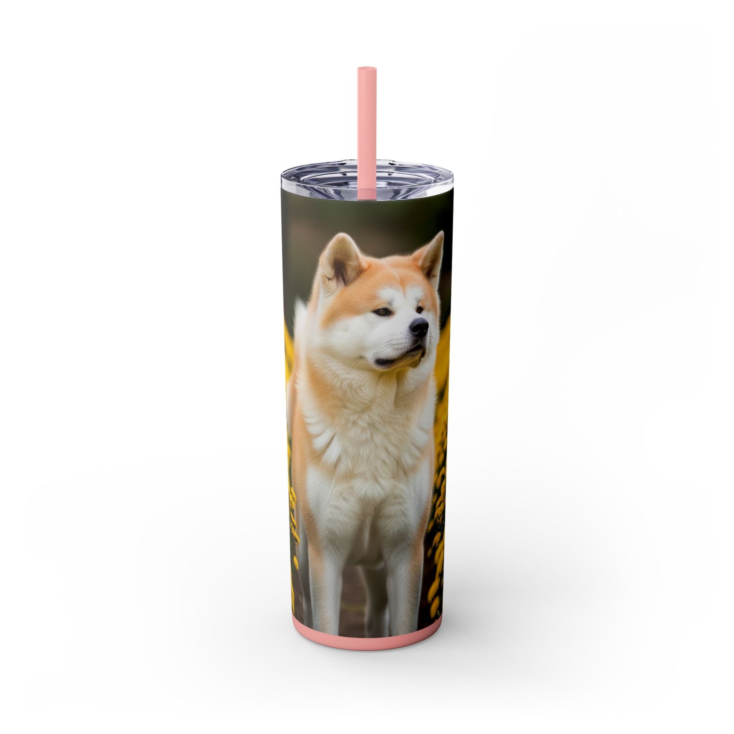 Japanese Akitainu Tumbler with Straw, 20oz