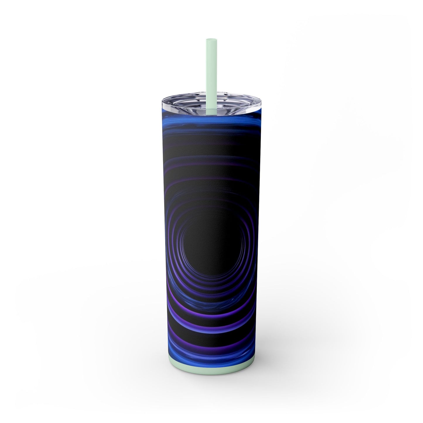 Optical Illusion Skinny Tumbler with Straw, 20oz