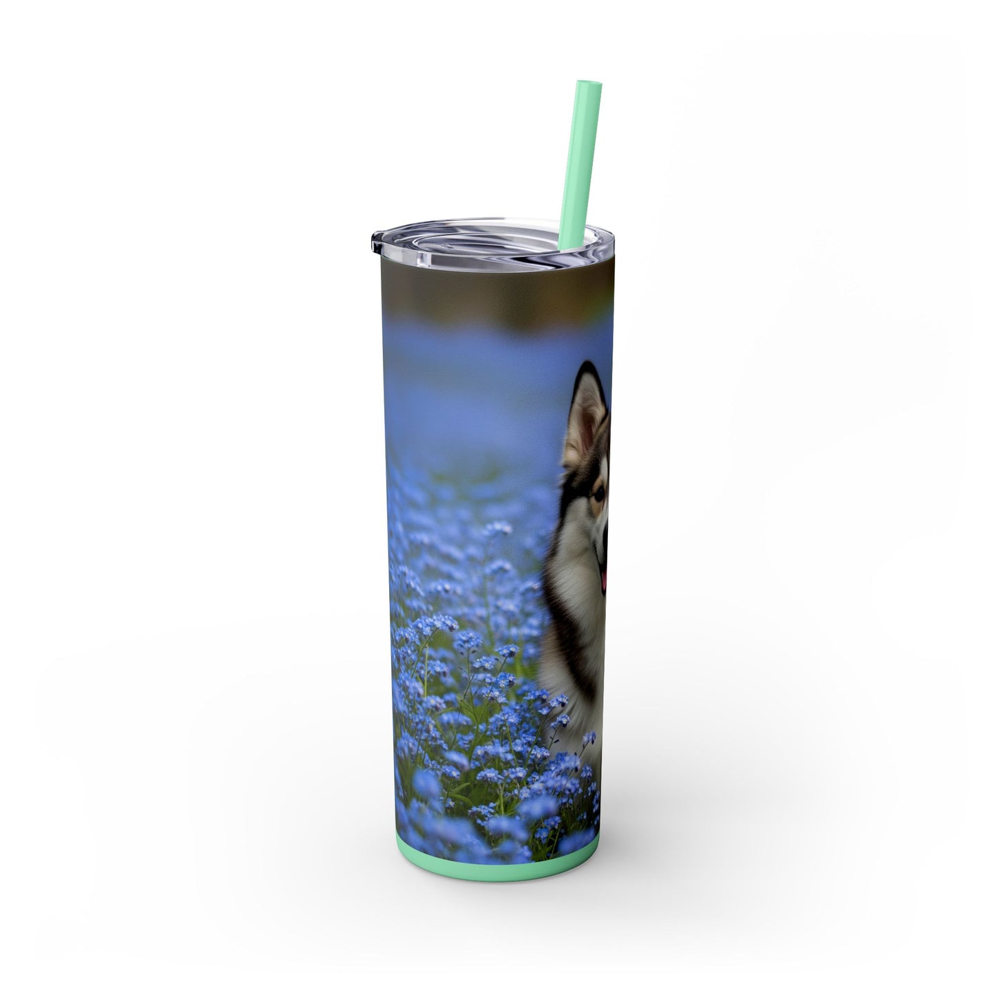 Alaskan Klee Kai Skinny Tumbler with Straw, 20oz