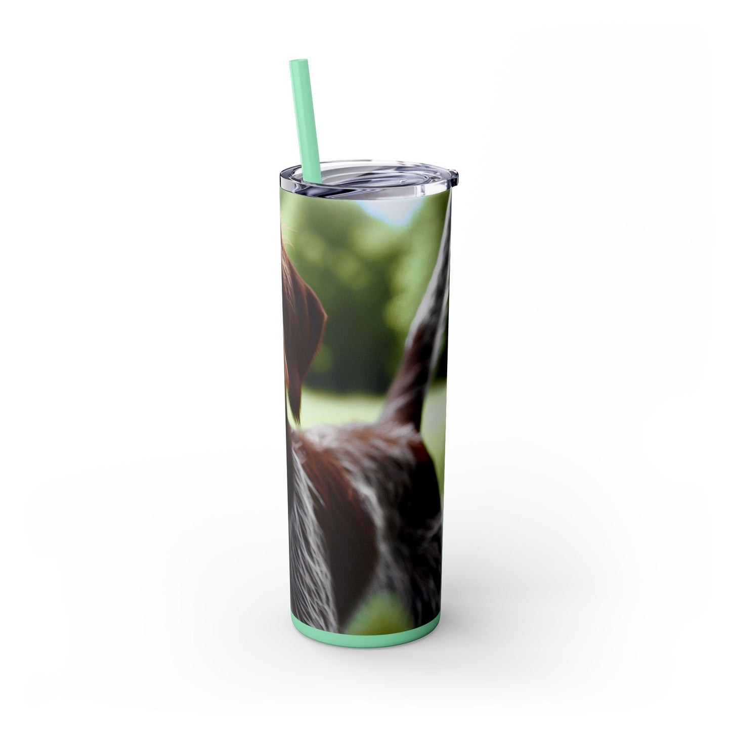 Wirehaired Slovakian Pointer Skinny Tumbler with Straw, 20oz