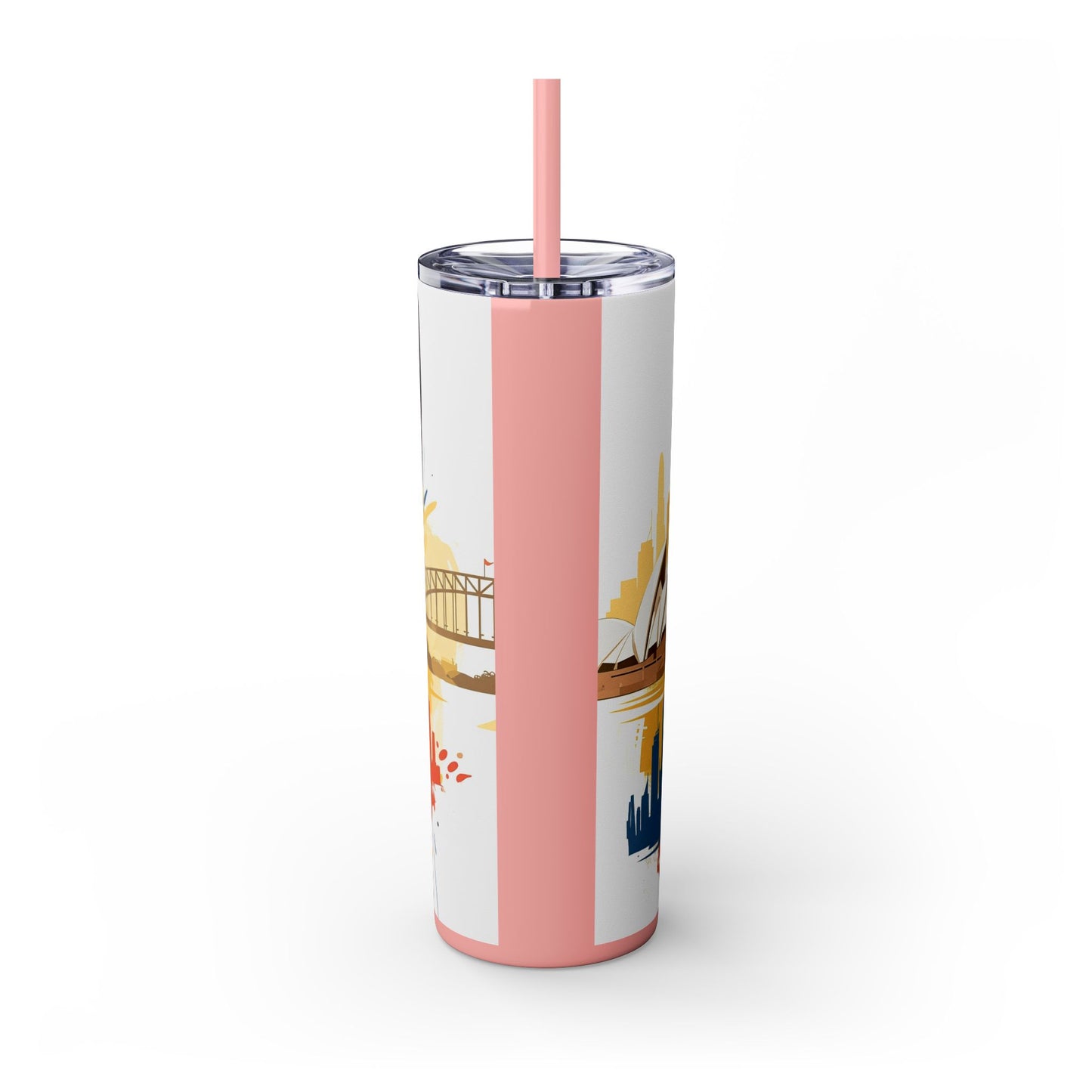 Australian Cattle Dog Skinny Tumbler with Straw, 20oz