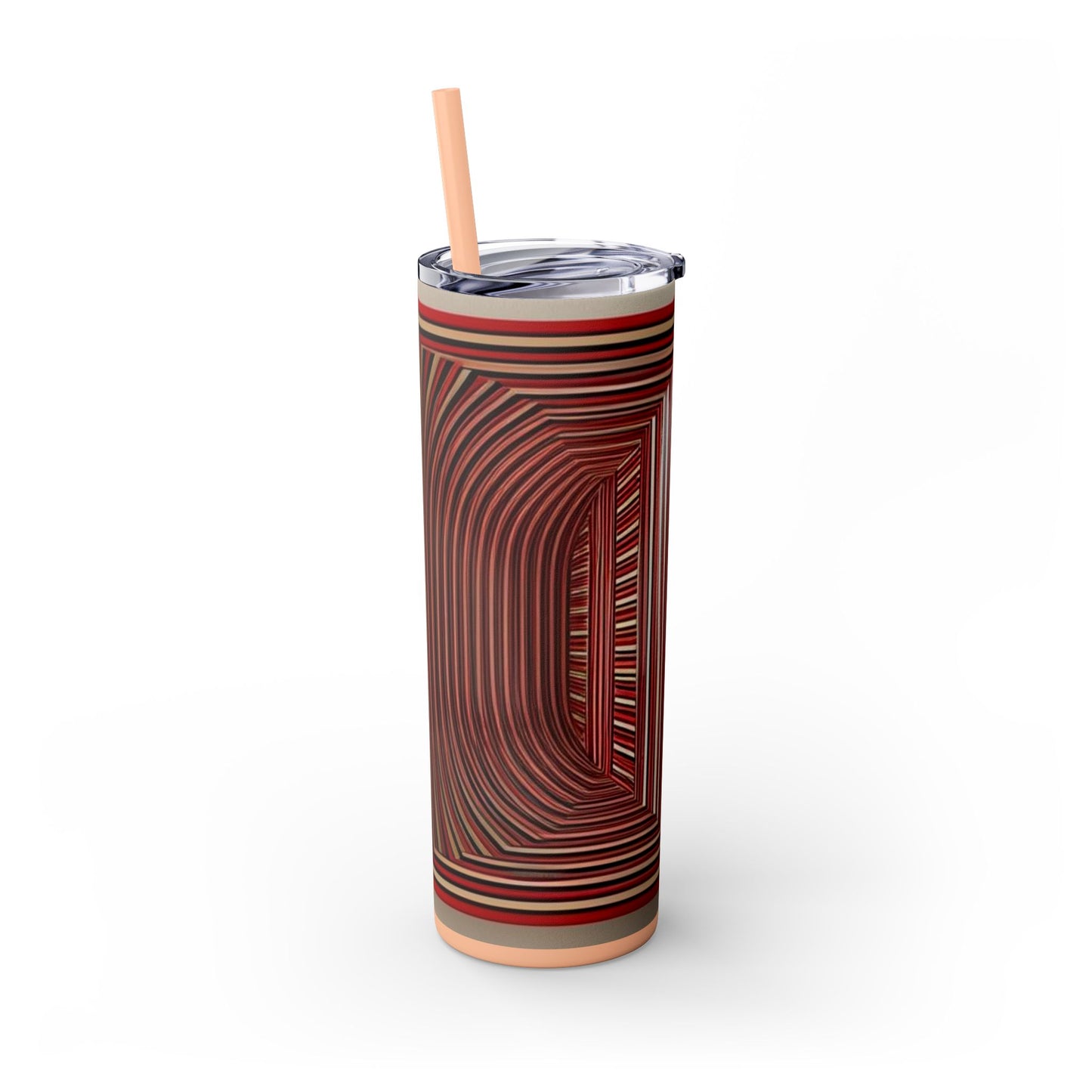 Optical Illusion Skinny Tumbler with Straw, 20oz
