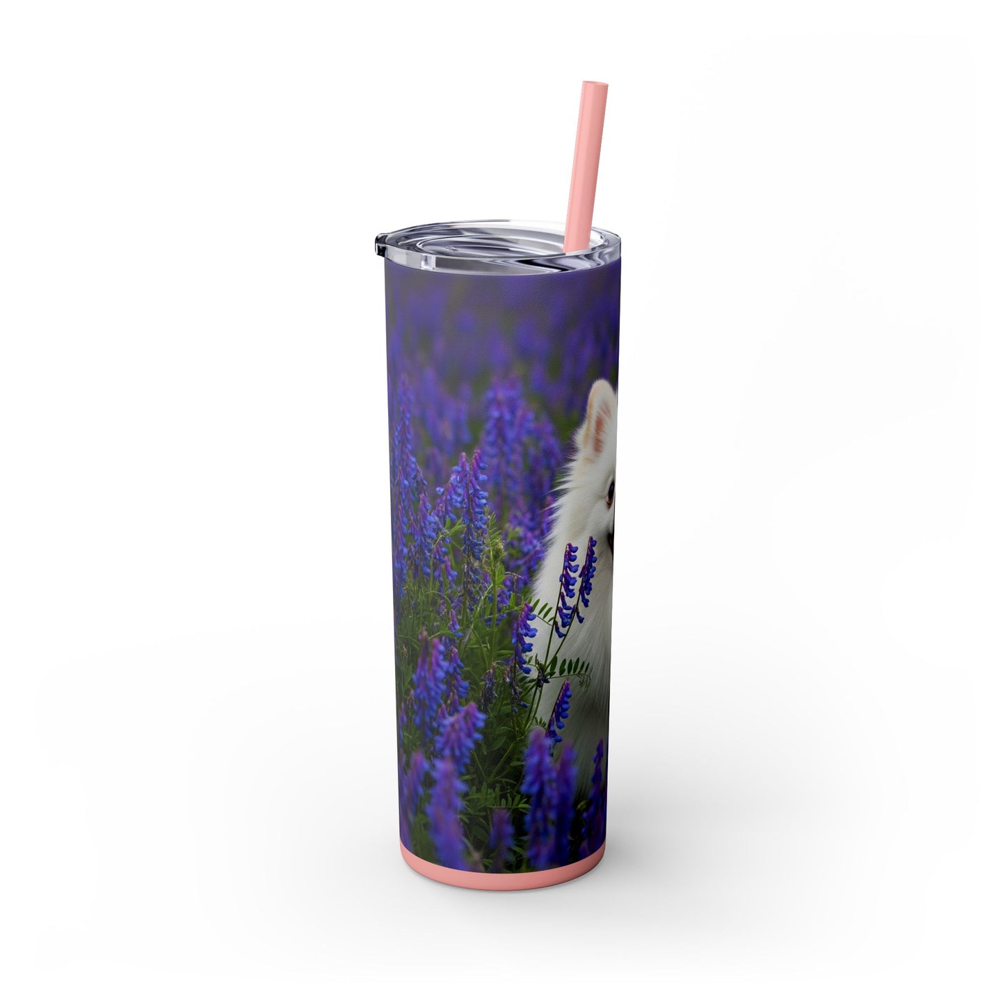 Pomeranian Skinny Tumbler with Straw, 20oz