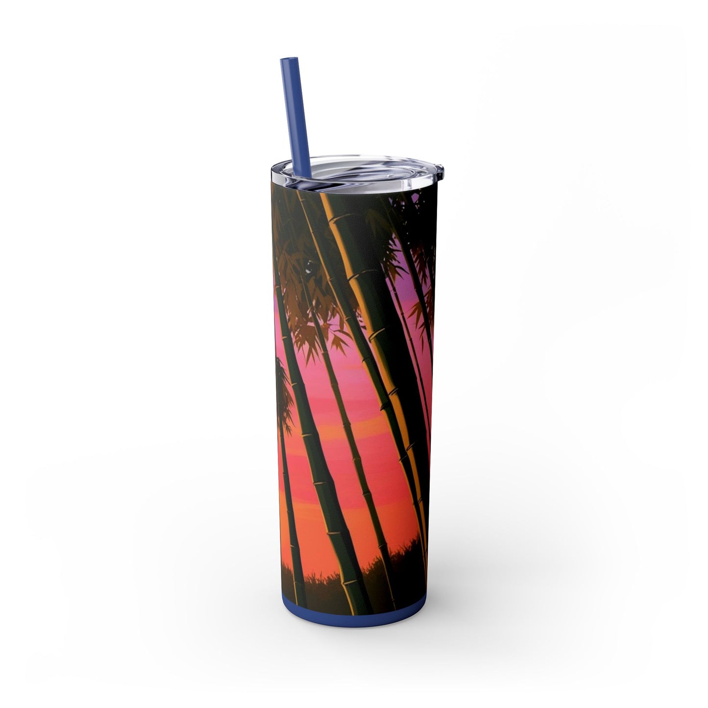 Bamboo Forest Sunrise Skinny Tumbler with Straw, 20oz