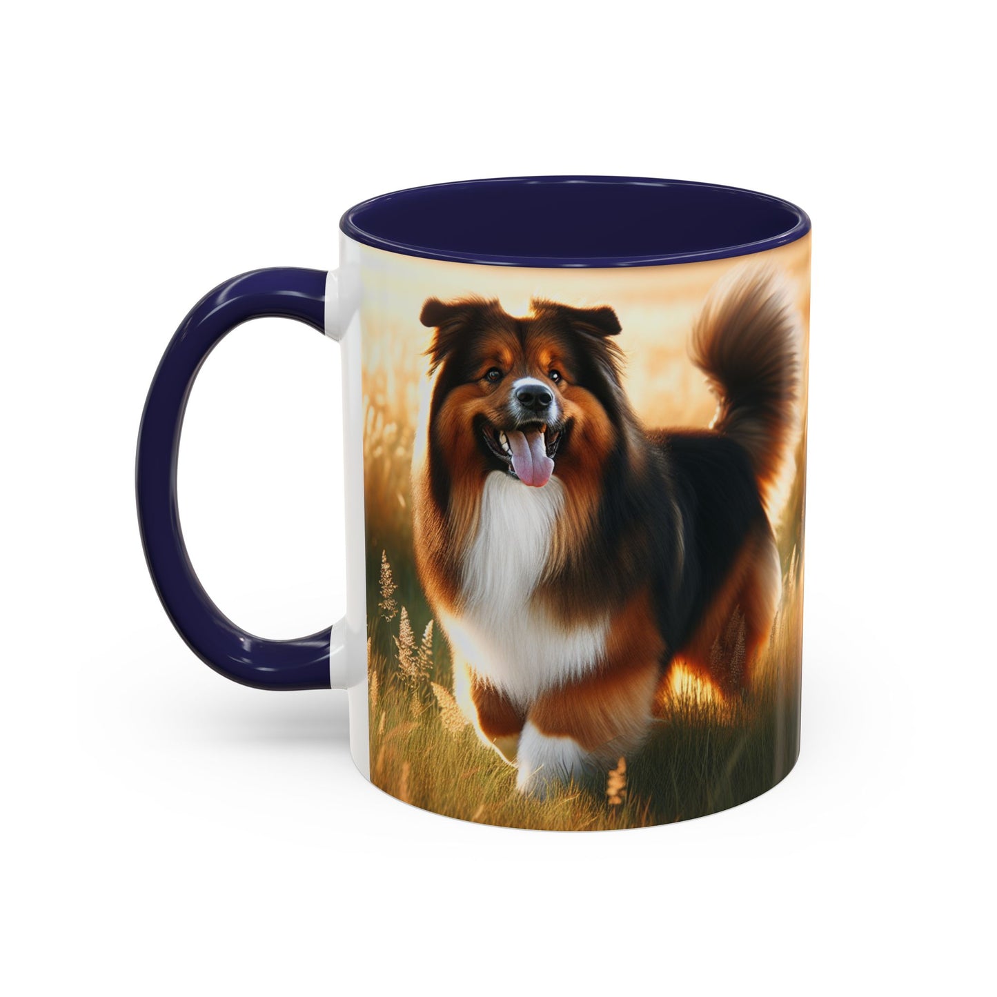 Bohemian Shepherd Accent Coffee Mug - Perfect Gift for Dog Lovers
