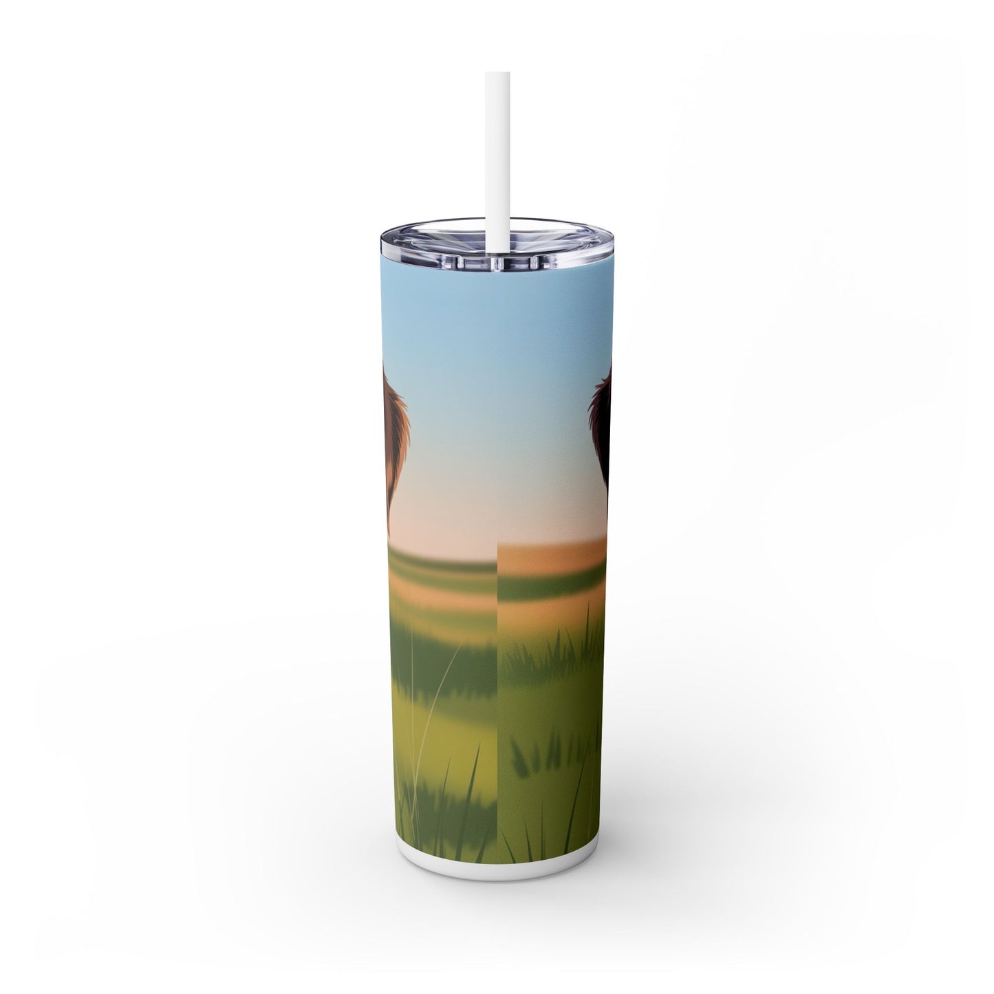 Telomian Skinny Tumbler with Straw, 20oz
