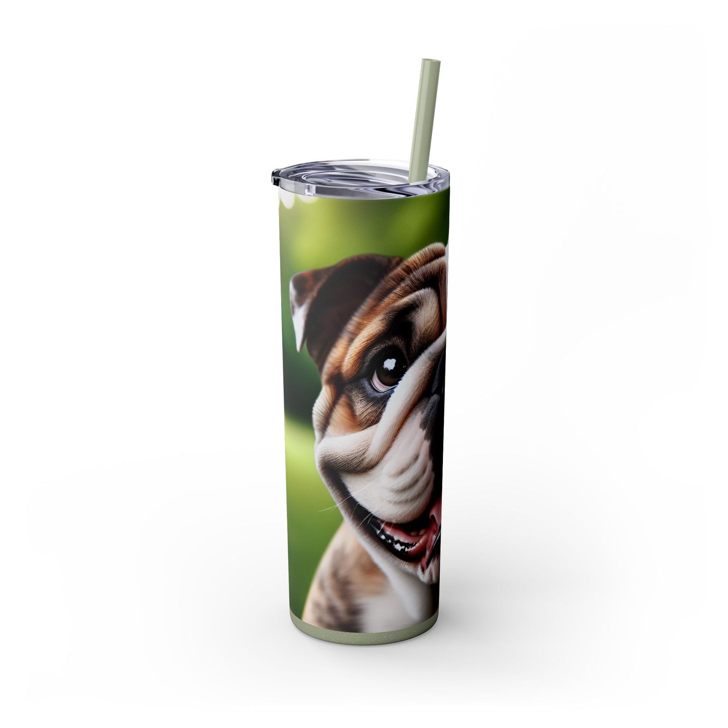 British Bulldog Tumbler with Straw, 20oz