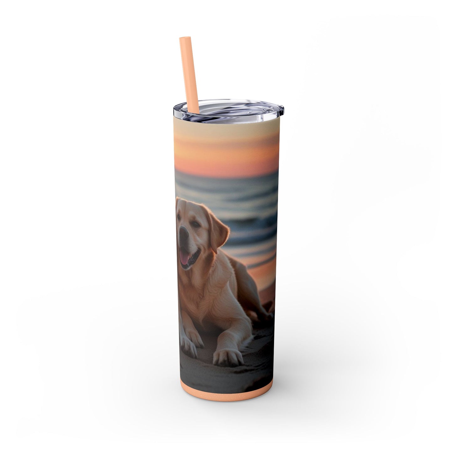 Labrador Retriever Love Skinny Tumbler with Straw, 20oz