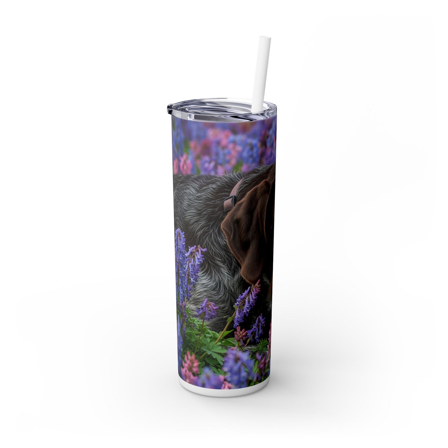 Wirehaired Slovakian Pointer Skinny Tumbler with Straw, 20oz