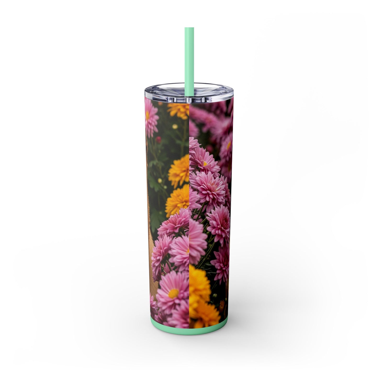 Shar-Pei Skinny Tumbler with Straw, 20oz