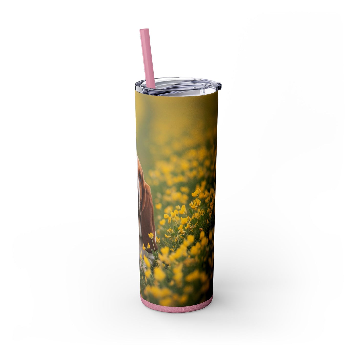 Basset Hound Tumbler with Straw, 20oz