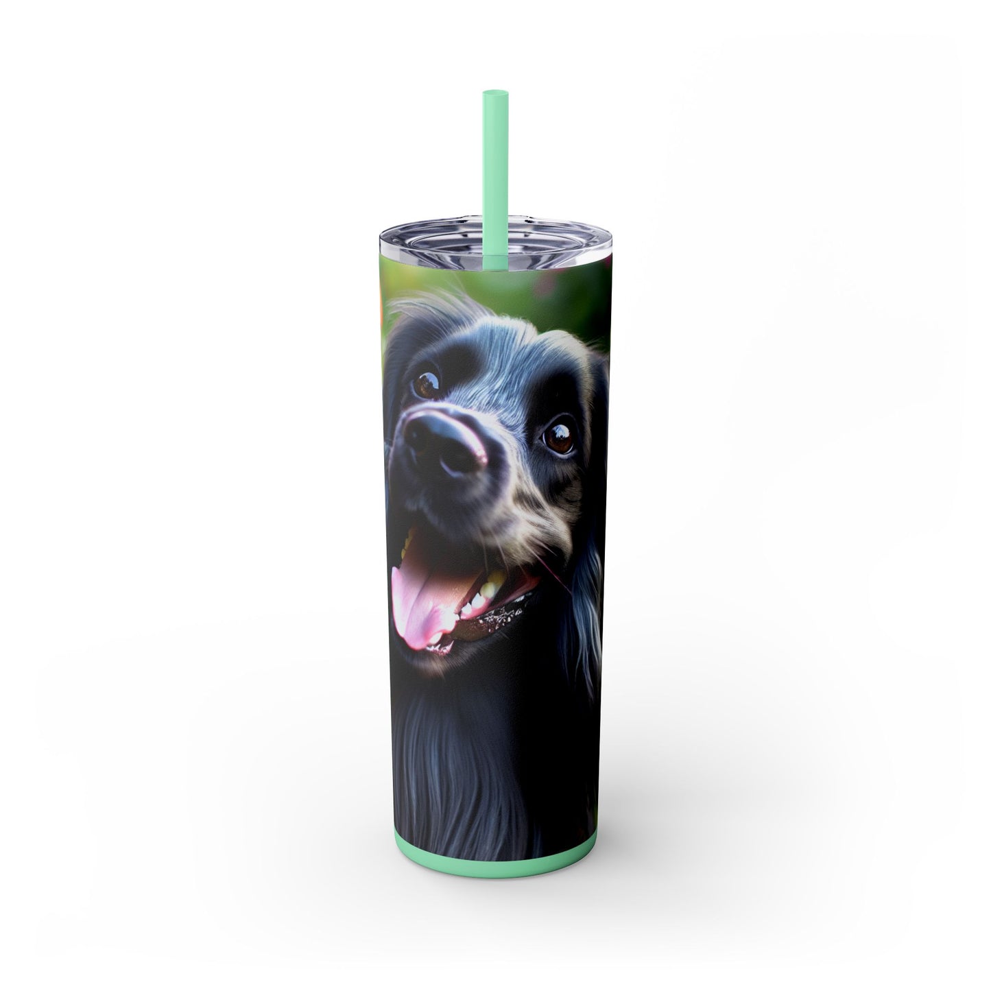 Blue Picardy Spaniel Tumbler with Straw, 20oz