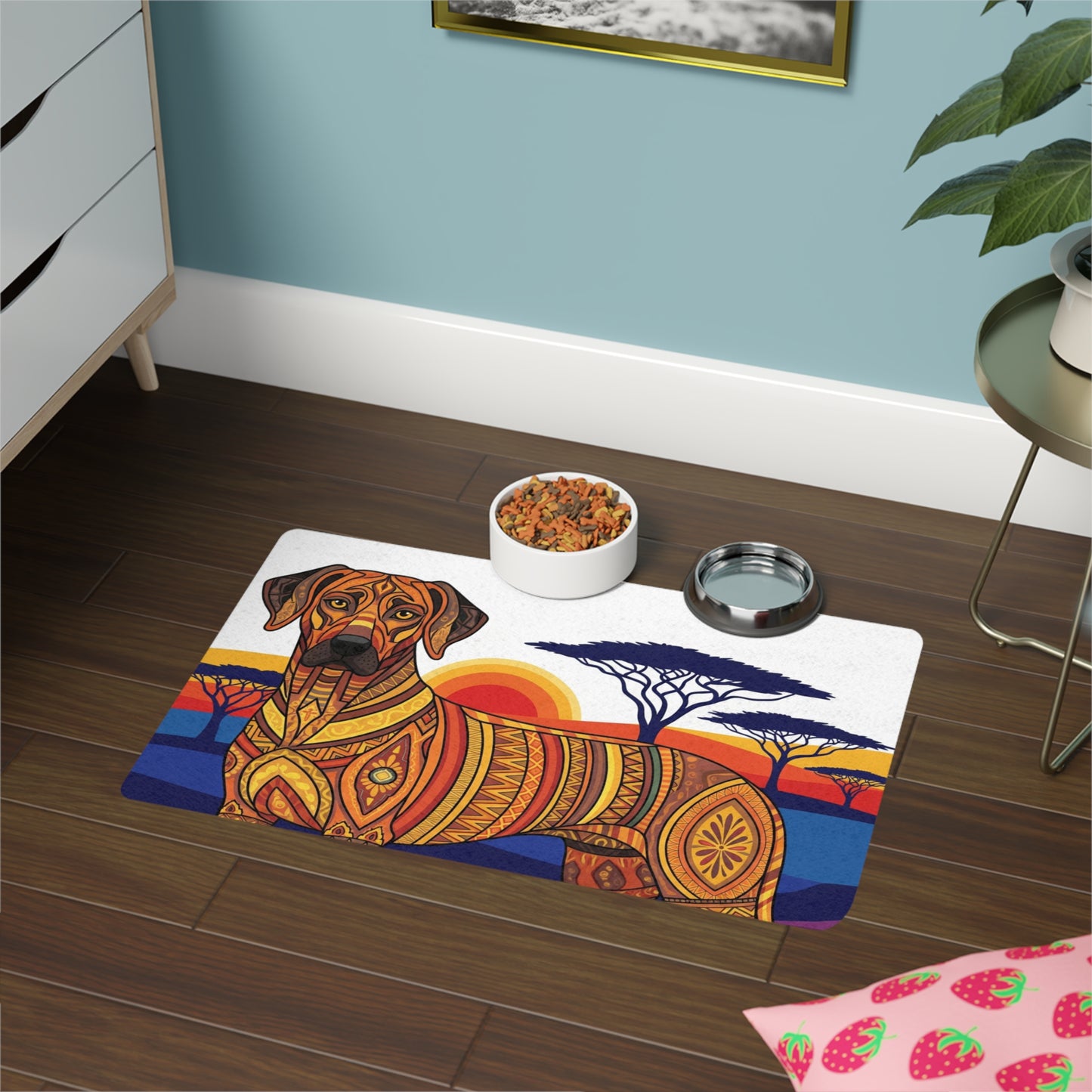 Pet Food Mat (12x18) - Rhodesian Ridgeback