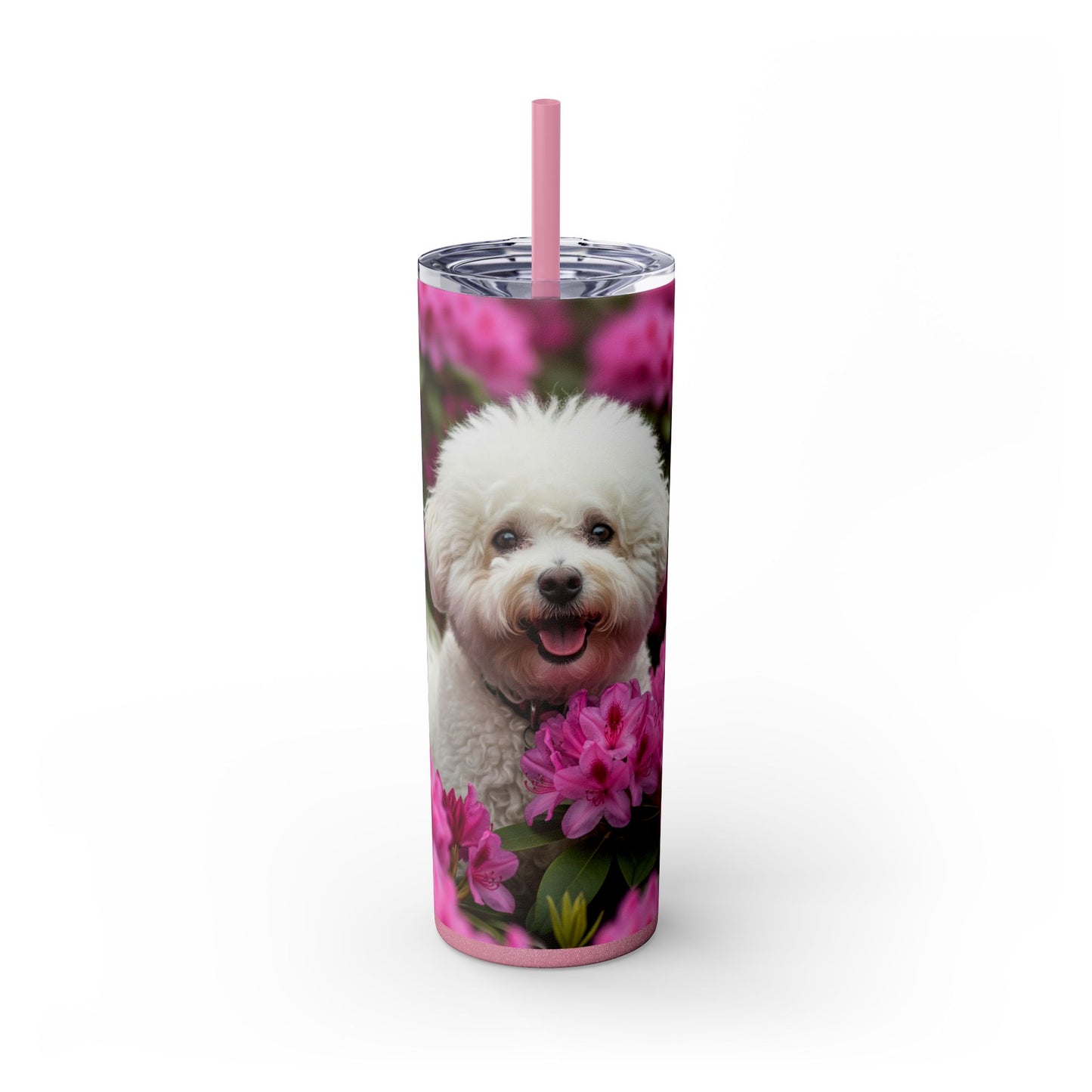 Bichon Frise Tumbler with Straw, 20oz