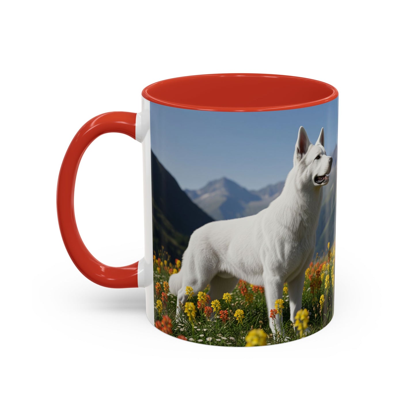 White Swiss Shepherd Dog Accent Coffee Mug - Perfect Gift for Dog Lovers