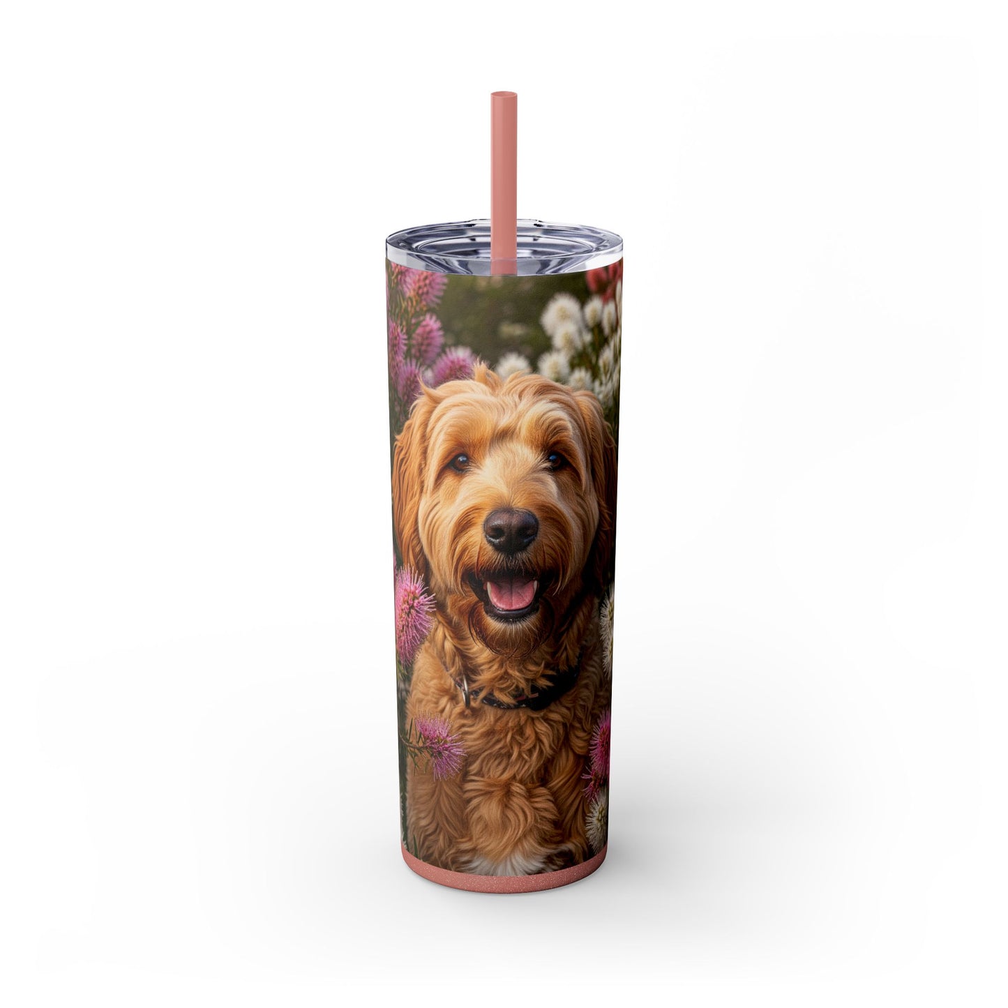 Goldendoodle Tumbler with Straw, 20oz