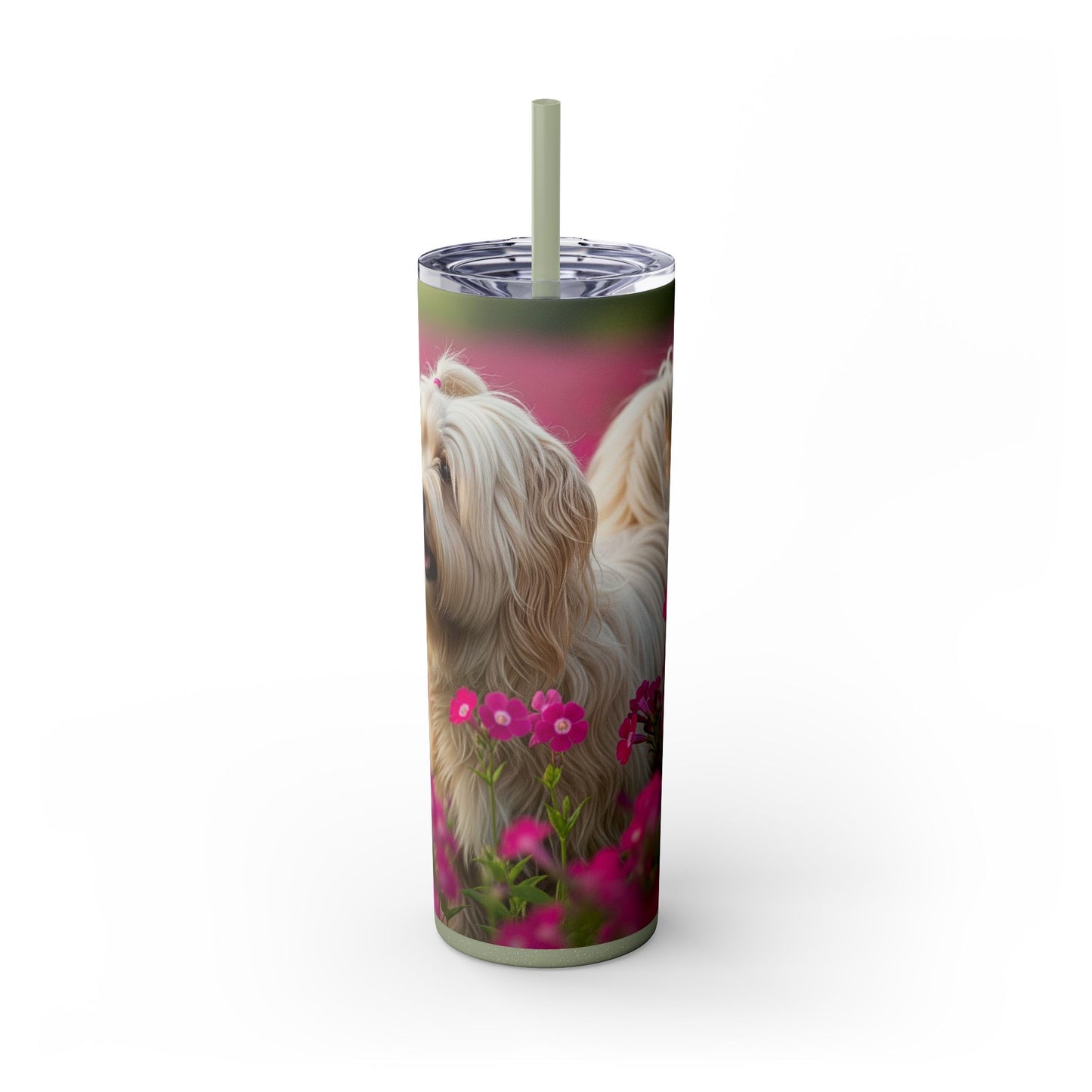 Tibetan Terrier Tumbler with Straw, 20oz