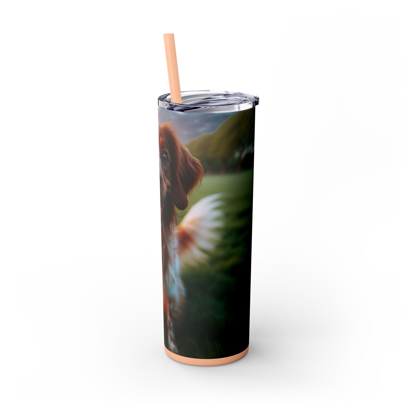 Brittany Dog Tumbler with Straw, 20oz