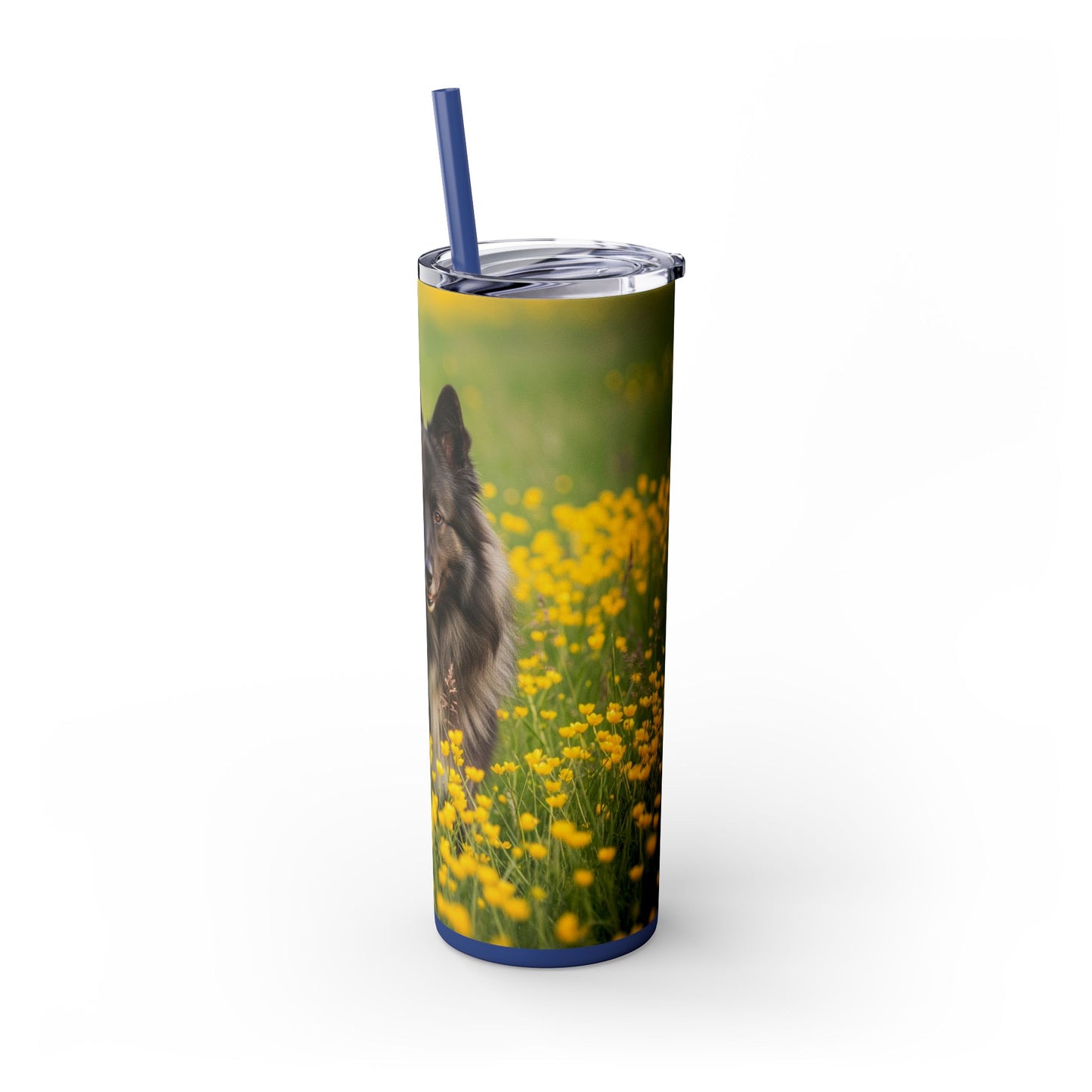 Belgian Sheepdog Tumbler with Straw, 20oz