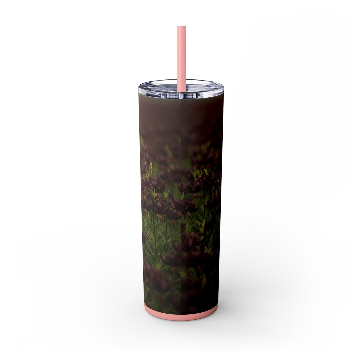 American Eskimo Dog Skinny Tumbler with Straw, 20oz