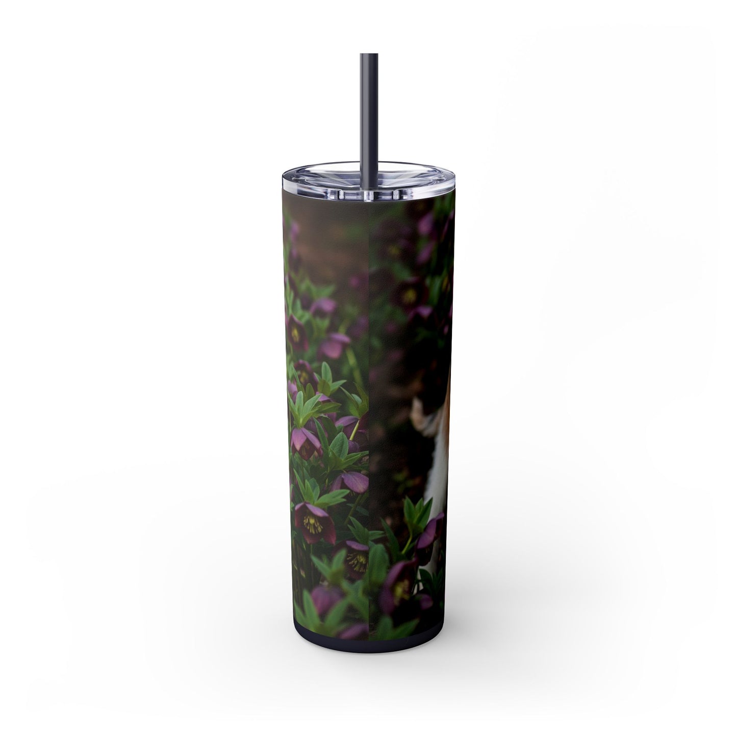 Wire Fox Terrier Skinny Tumbler with Straw, 20oz
