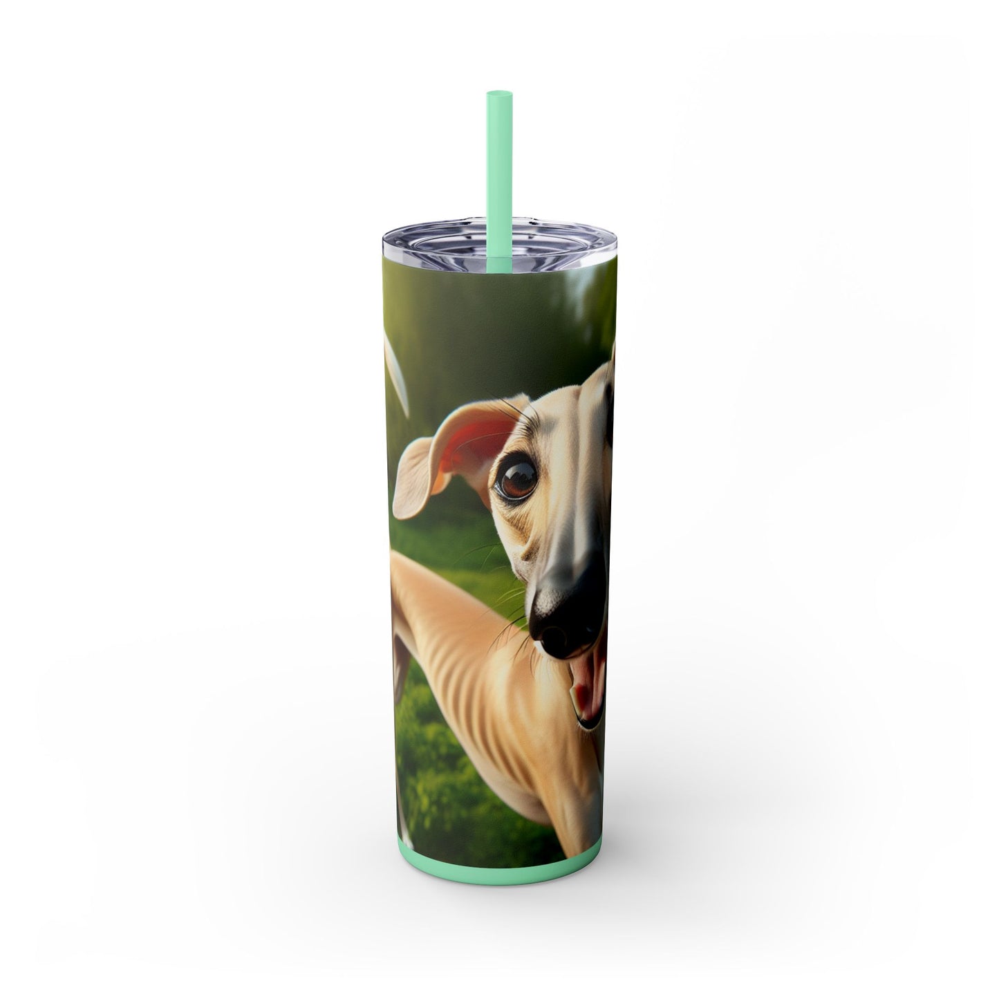 Sloughi Skinny Tumbler with Straw, 20oz