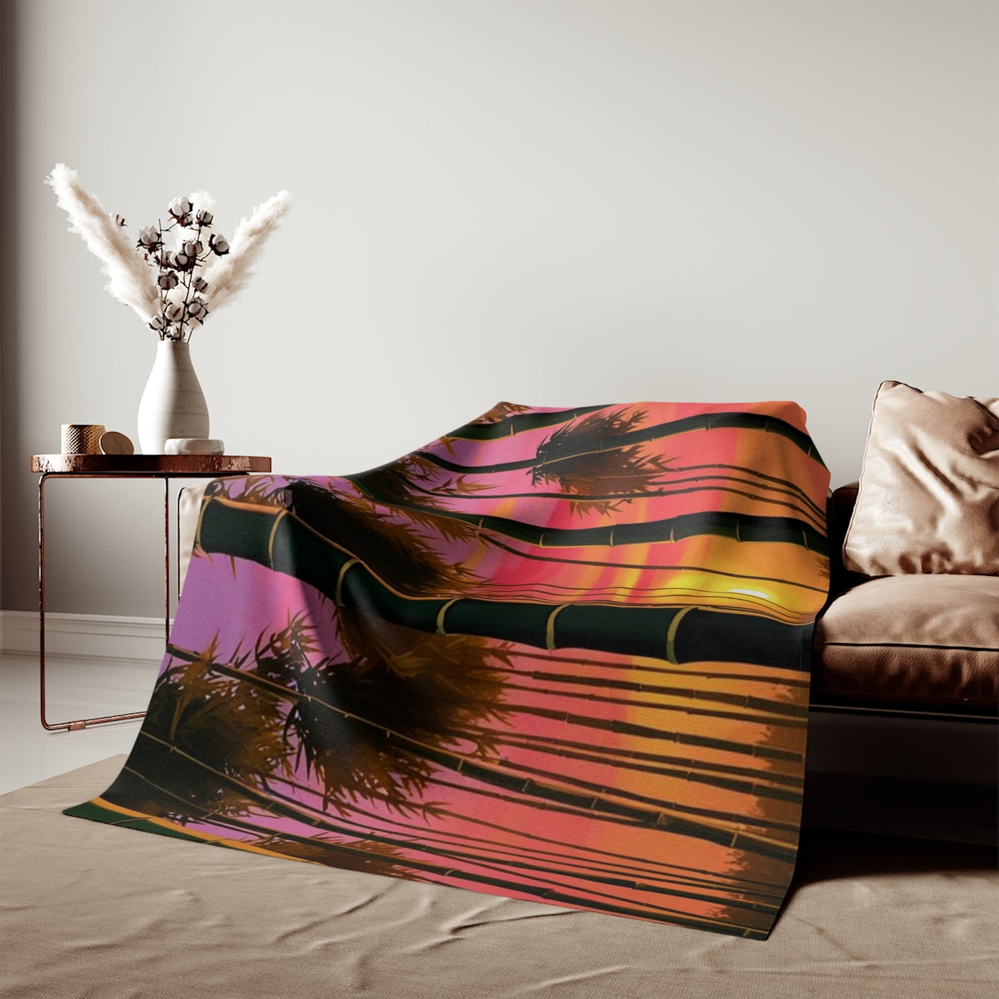 Bamboo Forest Sunrise Sweatshirt Blanket