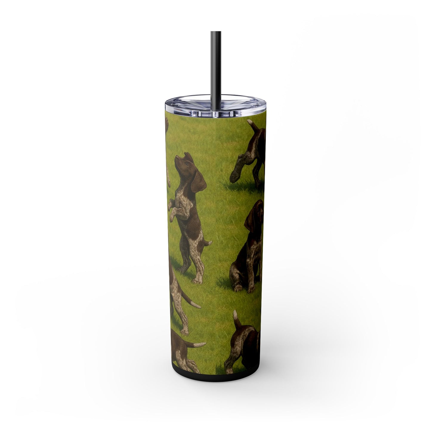 German Shorthaired Pointer puppies Tumbler with Straw, 20oz