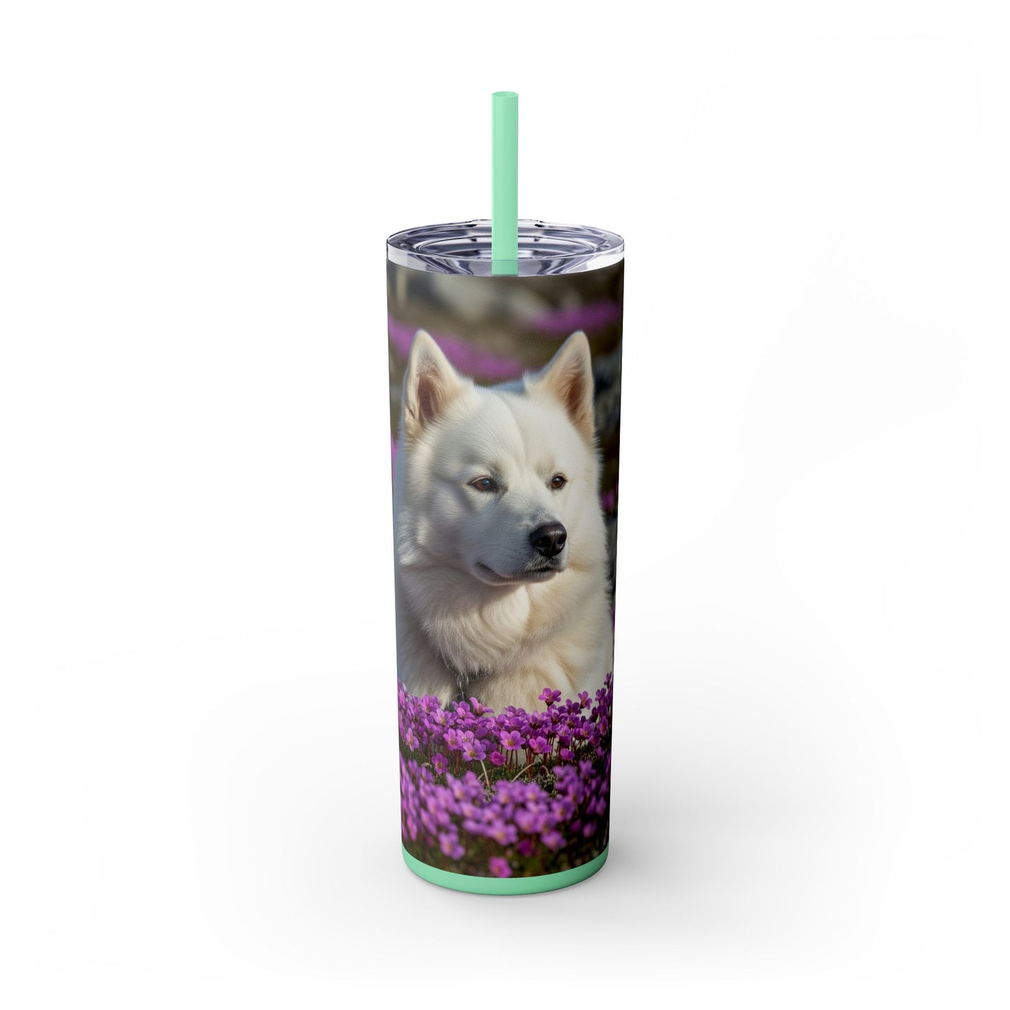 Canadian Eskimo Dog Tumbler with Straw, 20oz