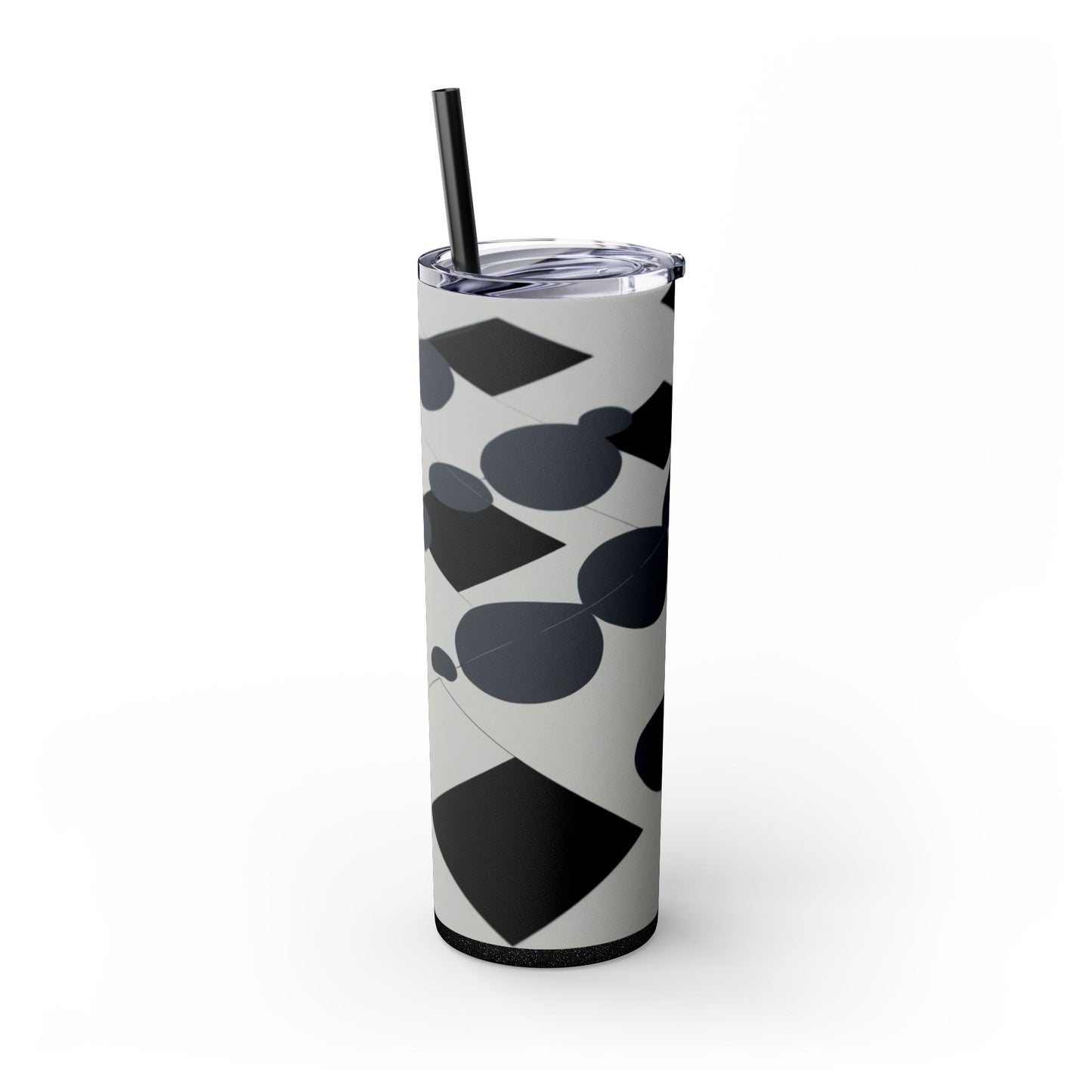 Optical Illusion Skinny Tumbler with Straw, 20oz