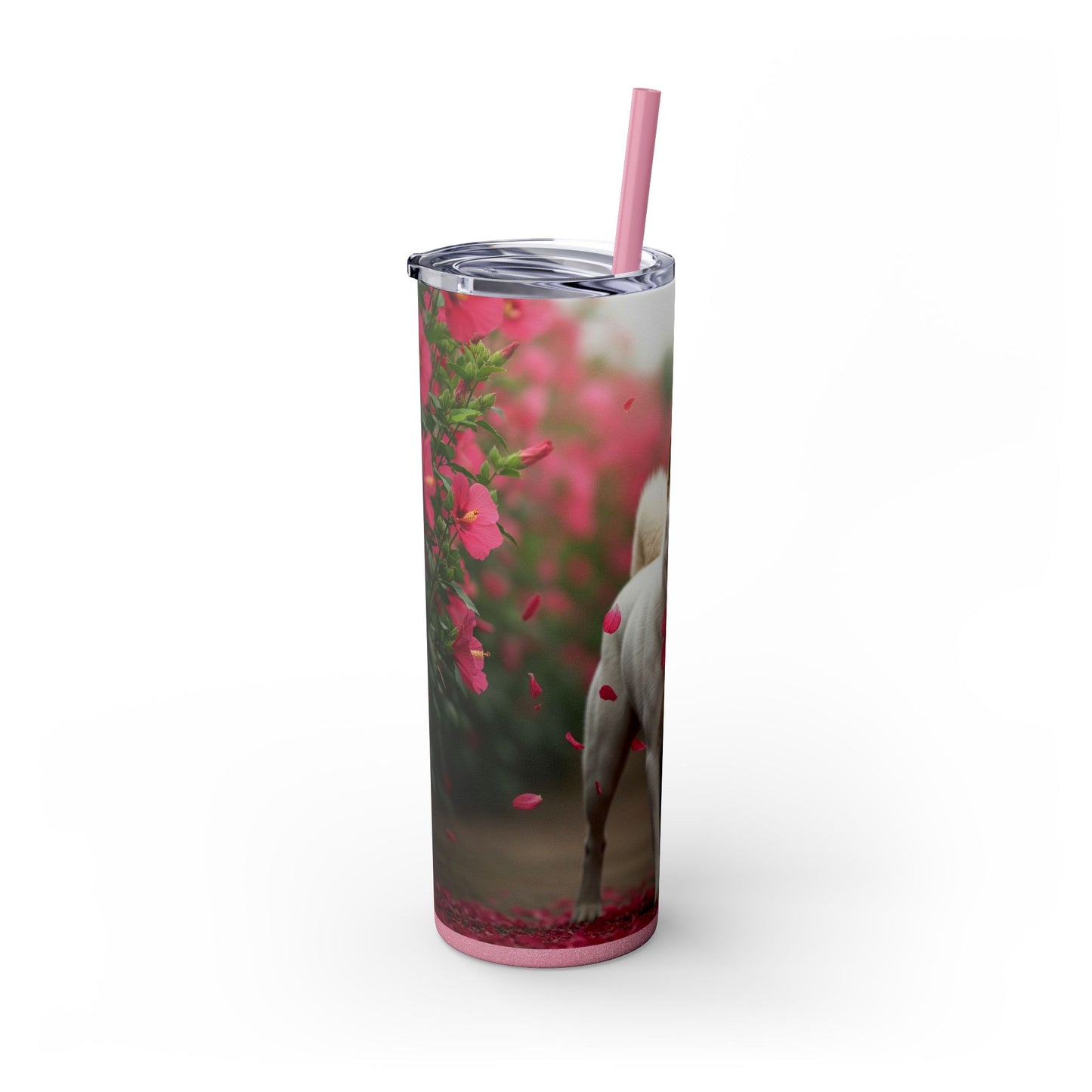 Korean Jindo Dog Tumbler with Straw, 20oz