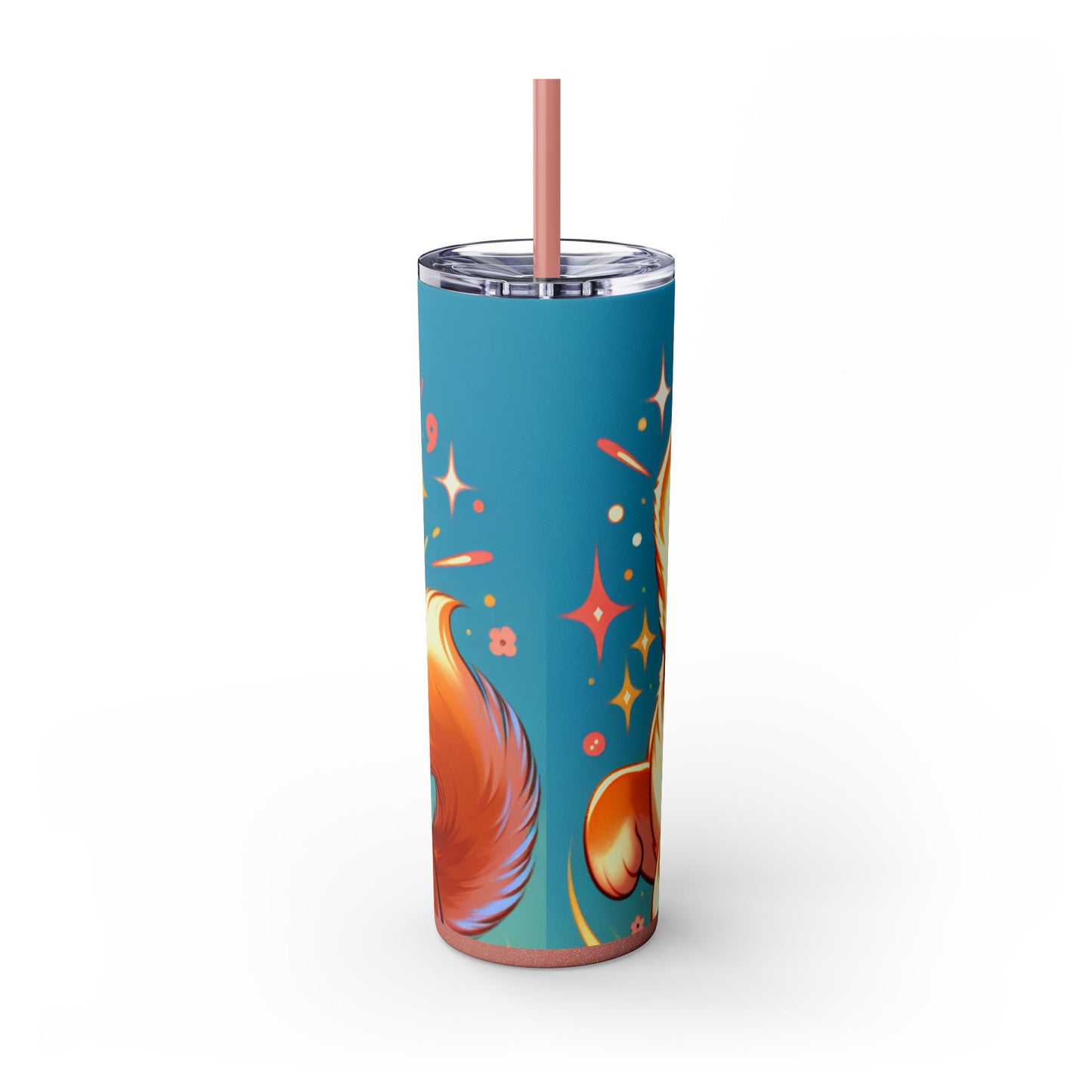 Shiba Inu Skinny Tumbler with Straw, 20oz