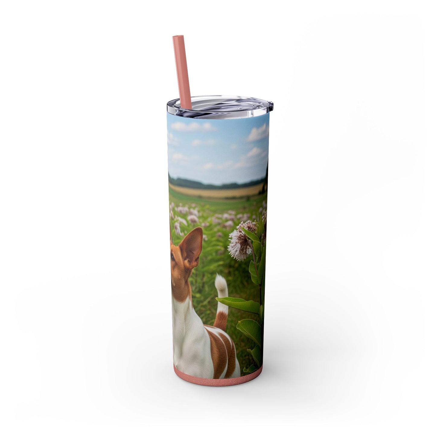 Rat Terrier Tumbler with Straw, 20oz