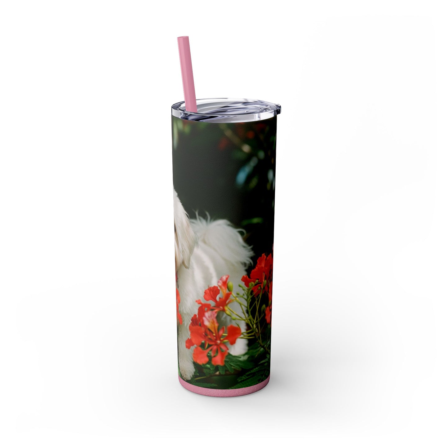 Gobelet Coton de Tuléar avec paille, 590 ml