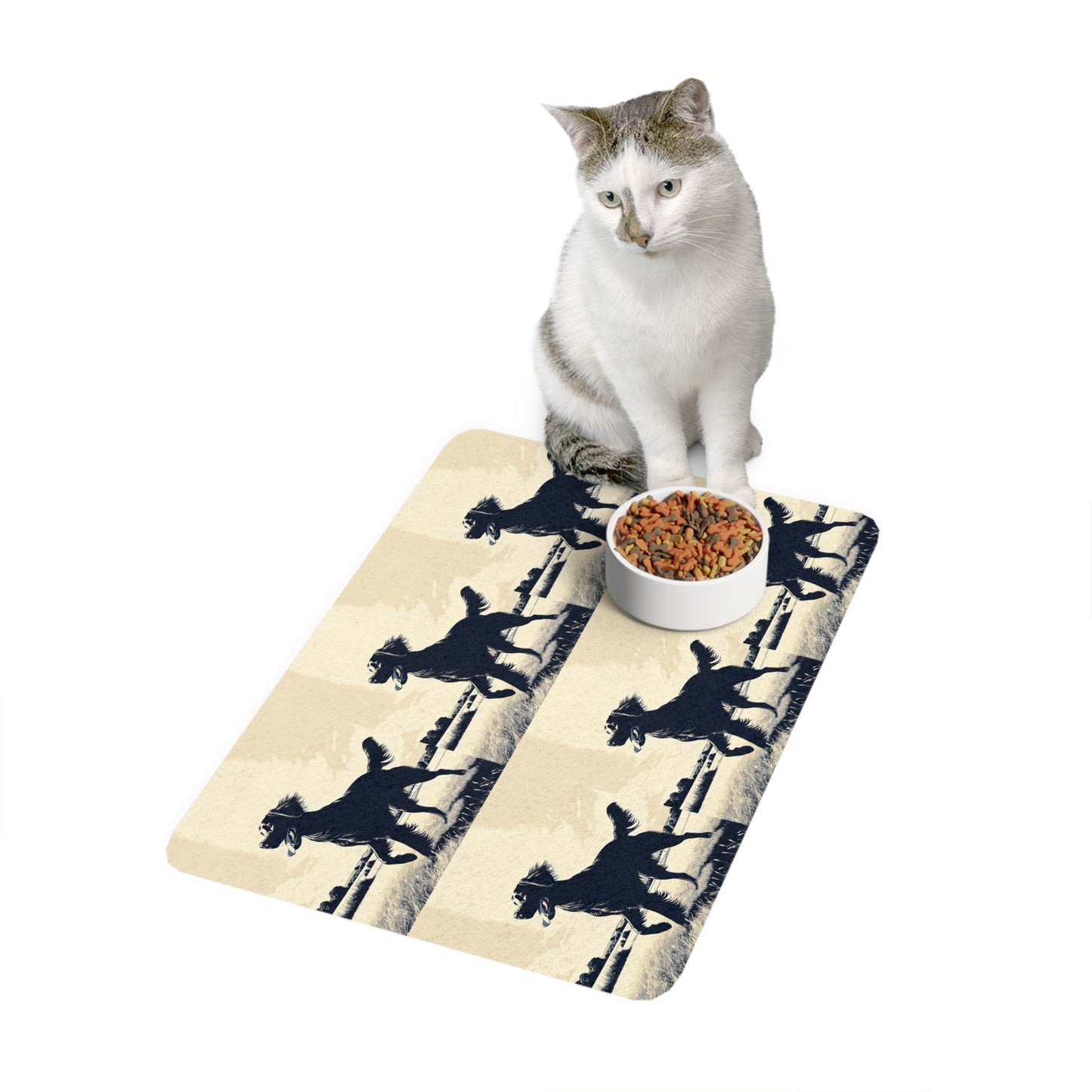 Pet Food Mat (12x18) - Flat Coated Retriever