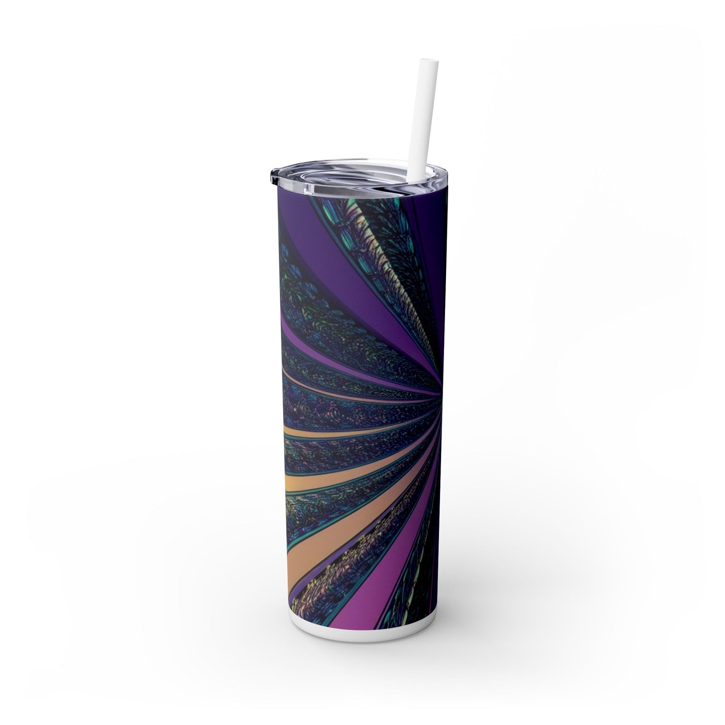 Optical Illusion Skinny Tumbler with Straw, 20oz