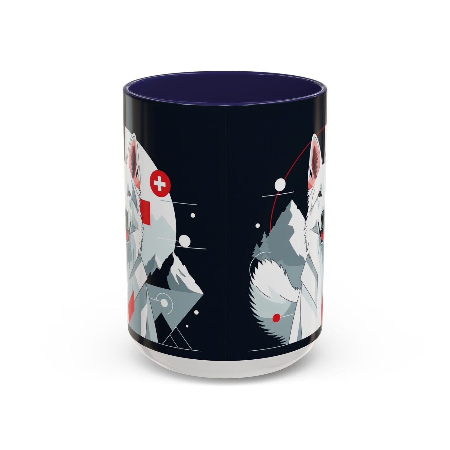 White Swiss Shepherd Dog Accent Coffee Mug - Perfect Gift for Dog Lovers