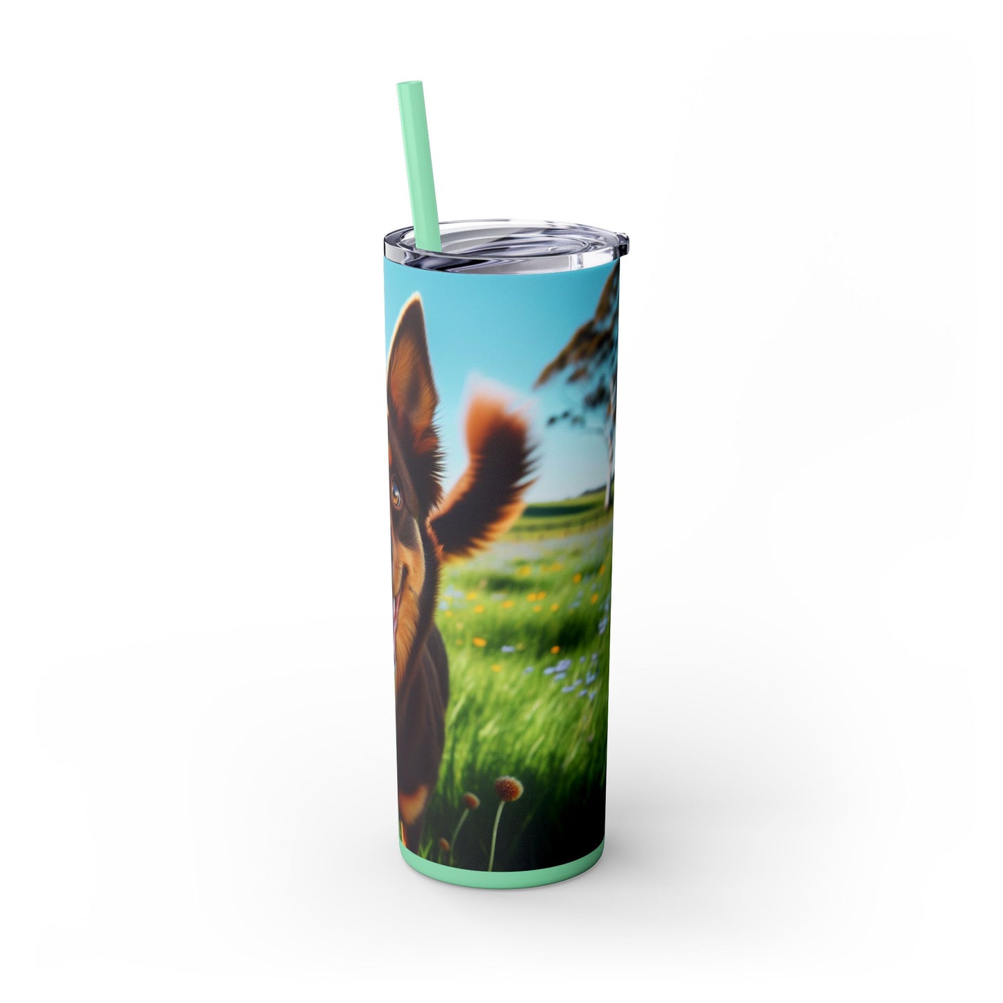 Australian Kelpie Tumbler with Straw, 20oz