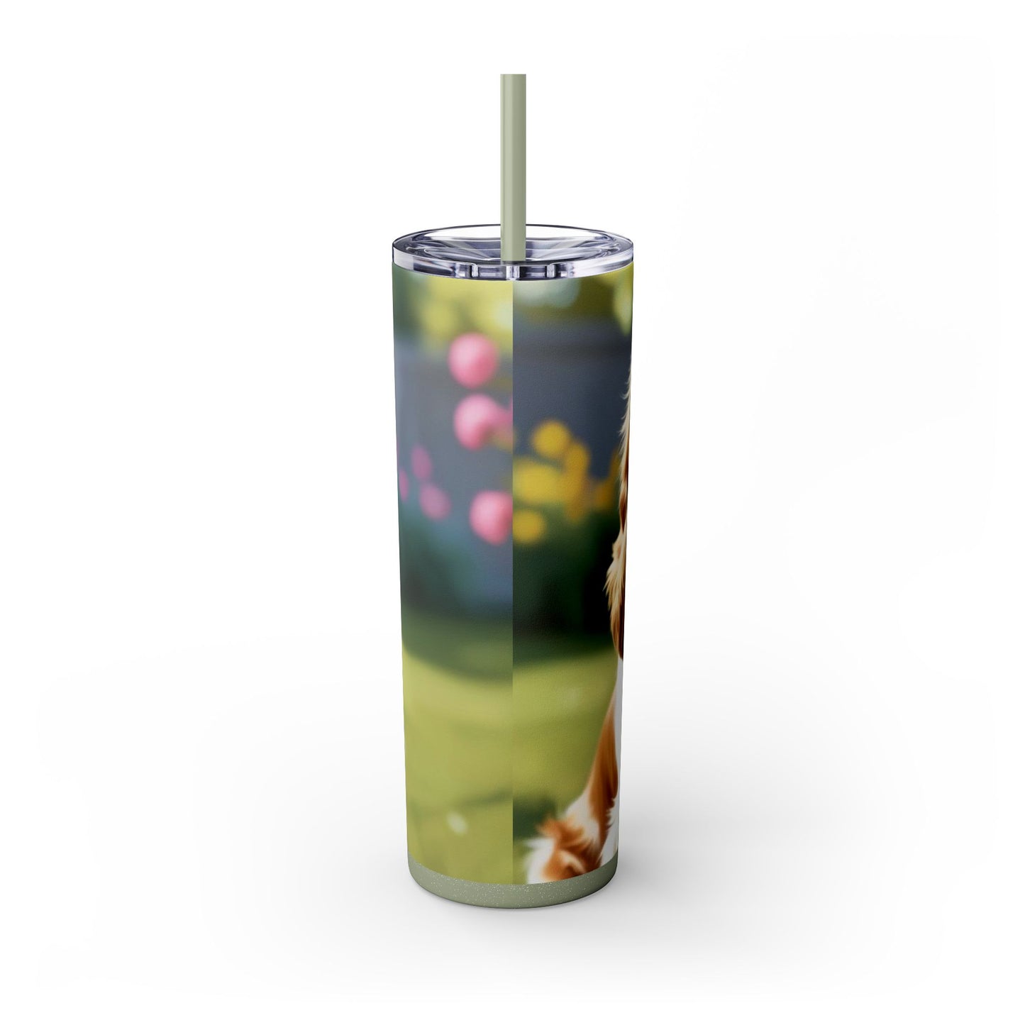 King Charles Spaniel Tumbler with Straw, 20oz