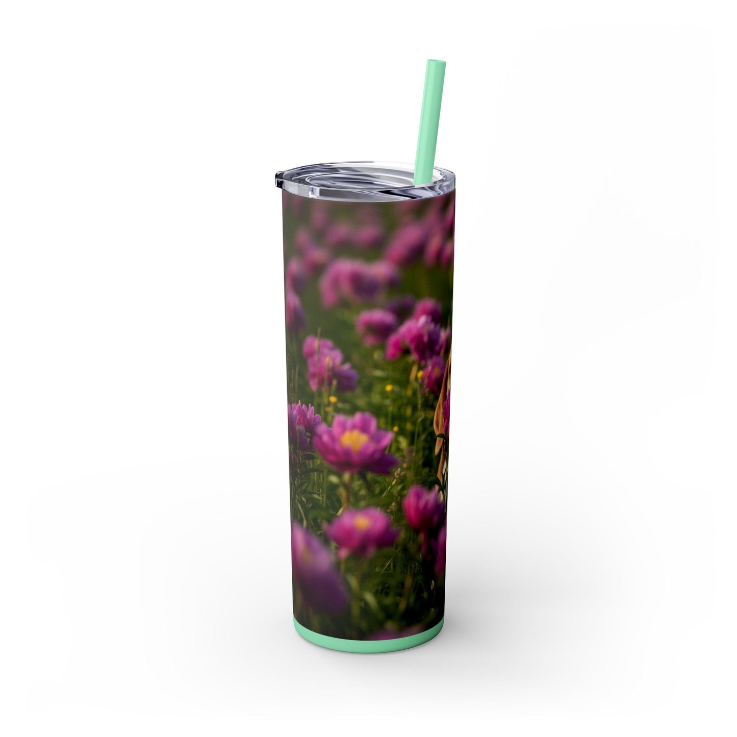 Beagle Skinny Tumbler with Straw, 20oz