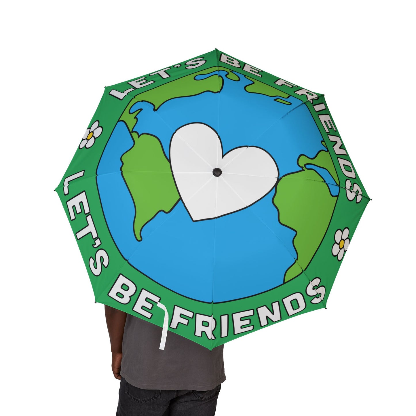 Let's Be Friends Semi-Automatic Foldable Umbrella