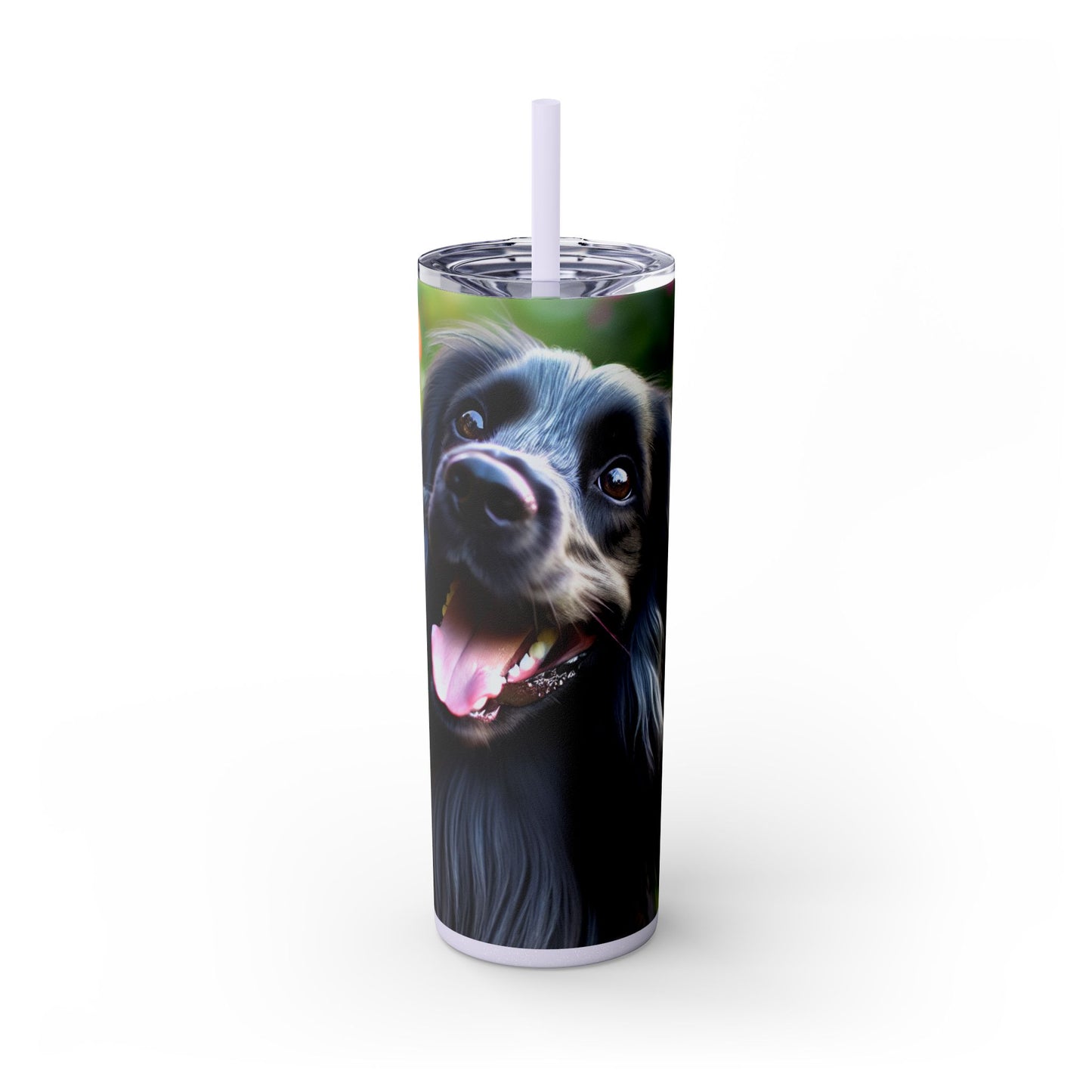 Blue Picardy Spaniel Tumbler with Straw, 20oz