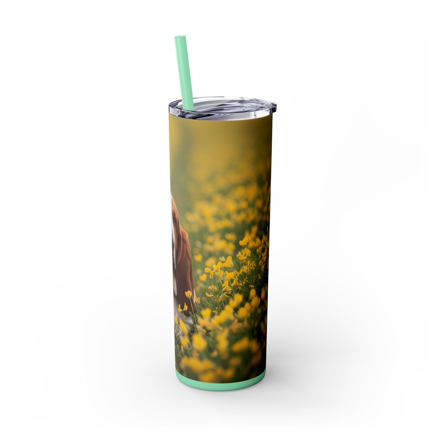 Basset Hound Tumbler with Straw, 20oz